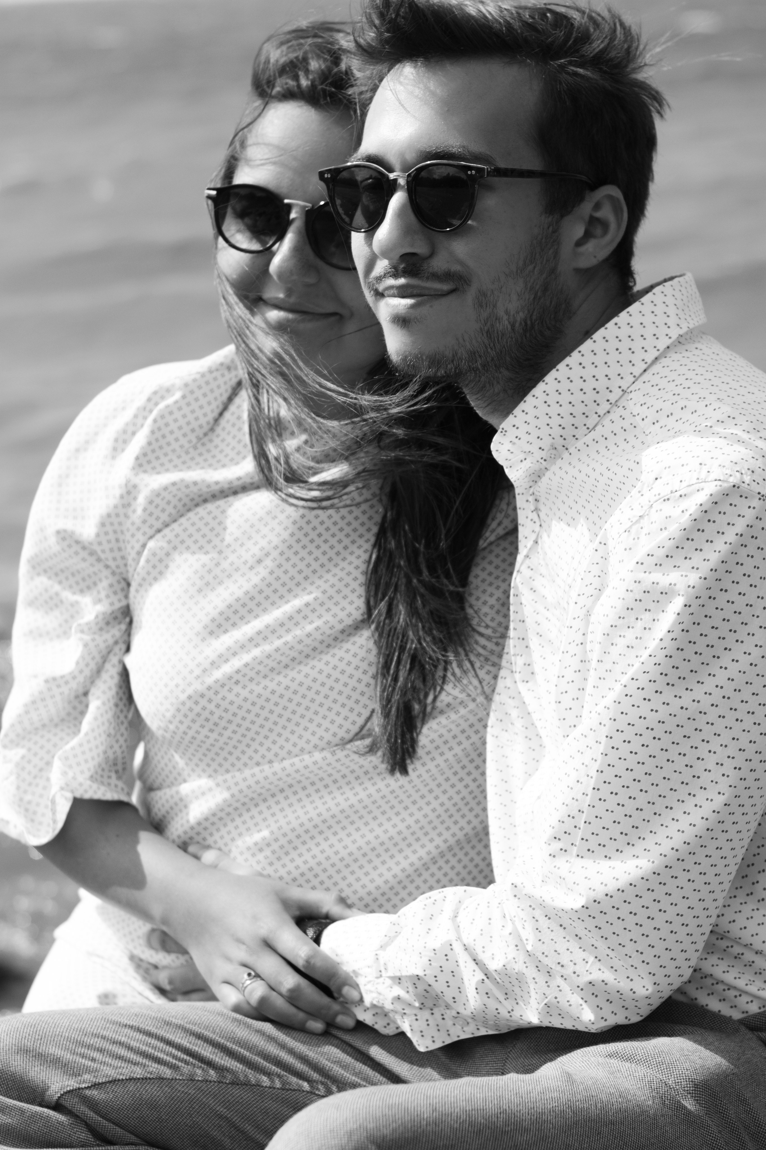 Фотосессия семейной пары на берегу Финского залива