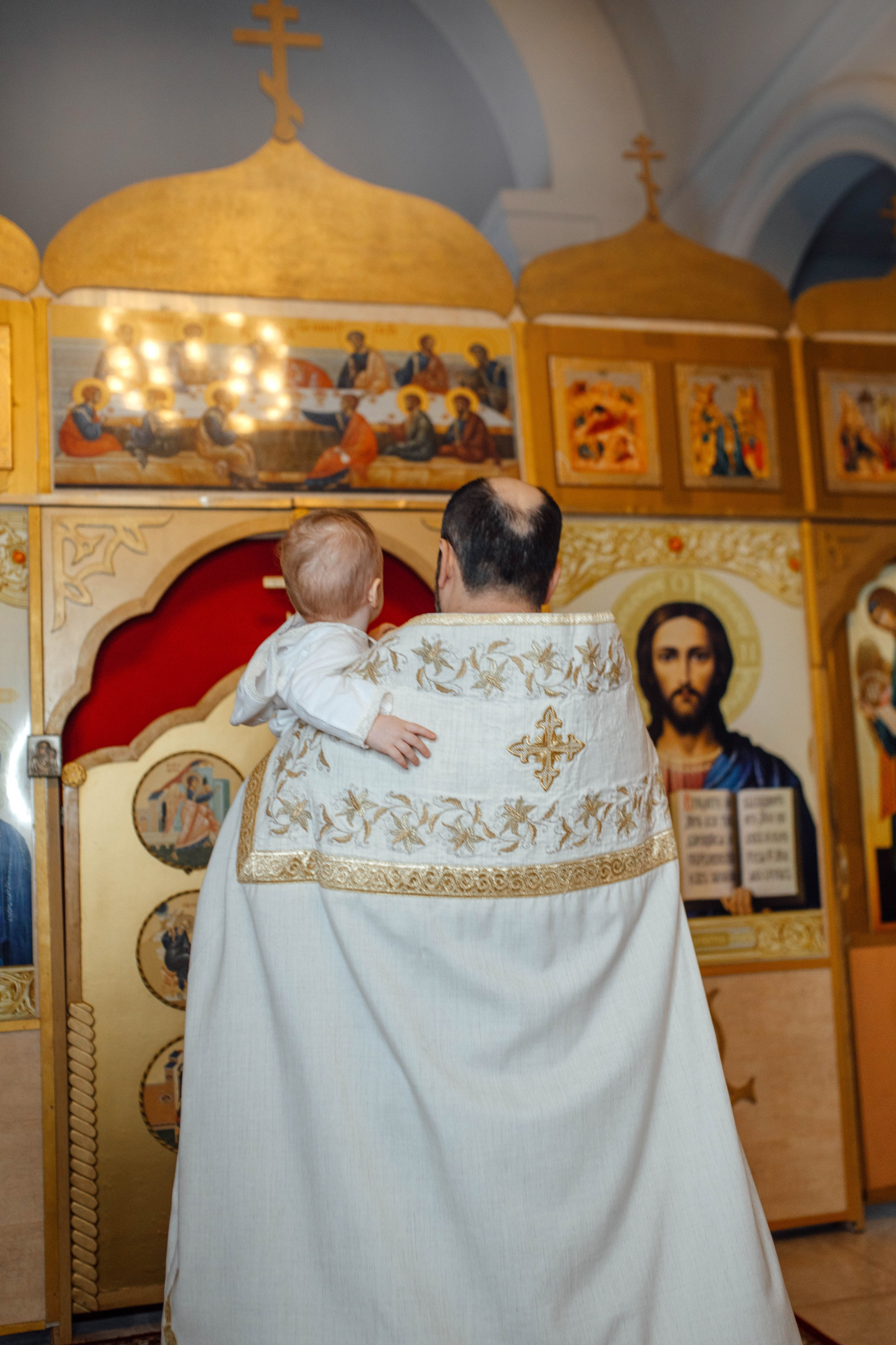 Таинство крещения Льва, храм Вознесения Господня, Ждановичи, февраль 2025