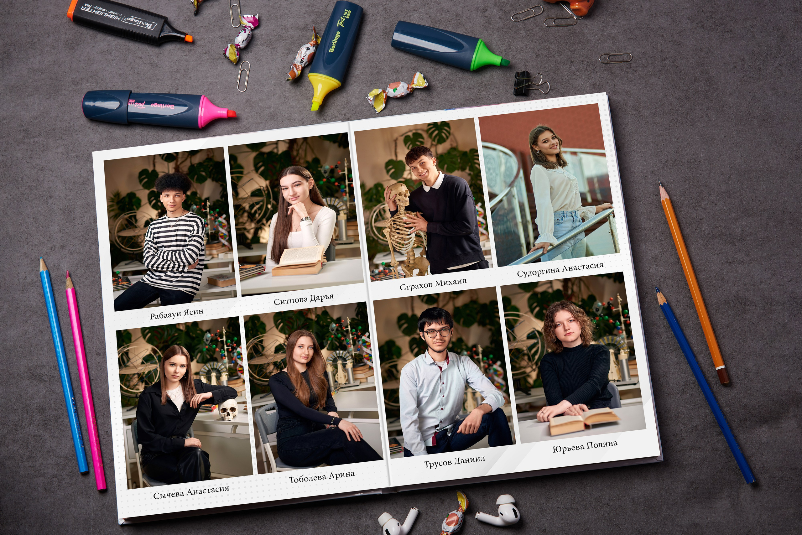 Персональные альбомы на жестких страницах (layflat). Школьный фотограф в Туле Владимир Греков. Выпускные альбомы
