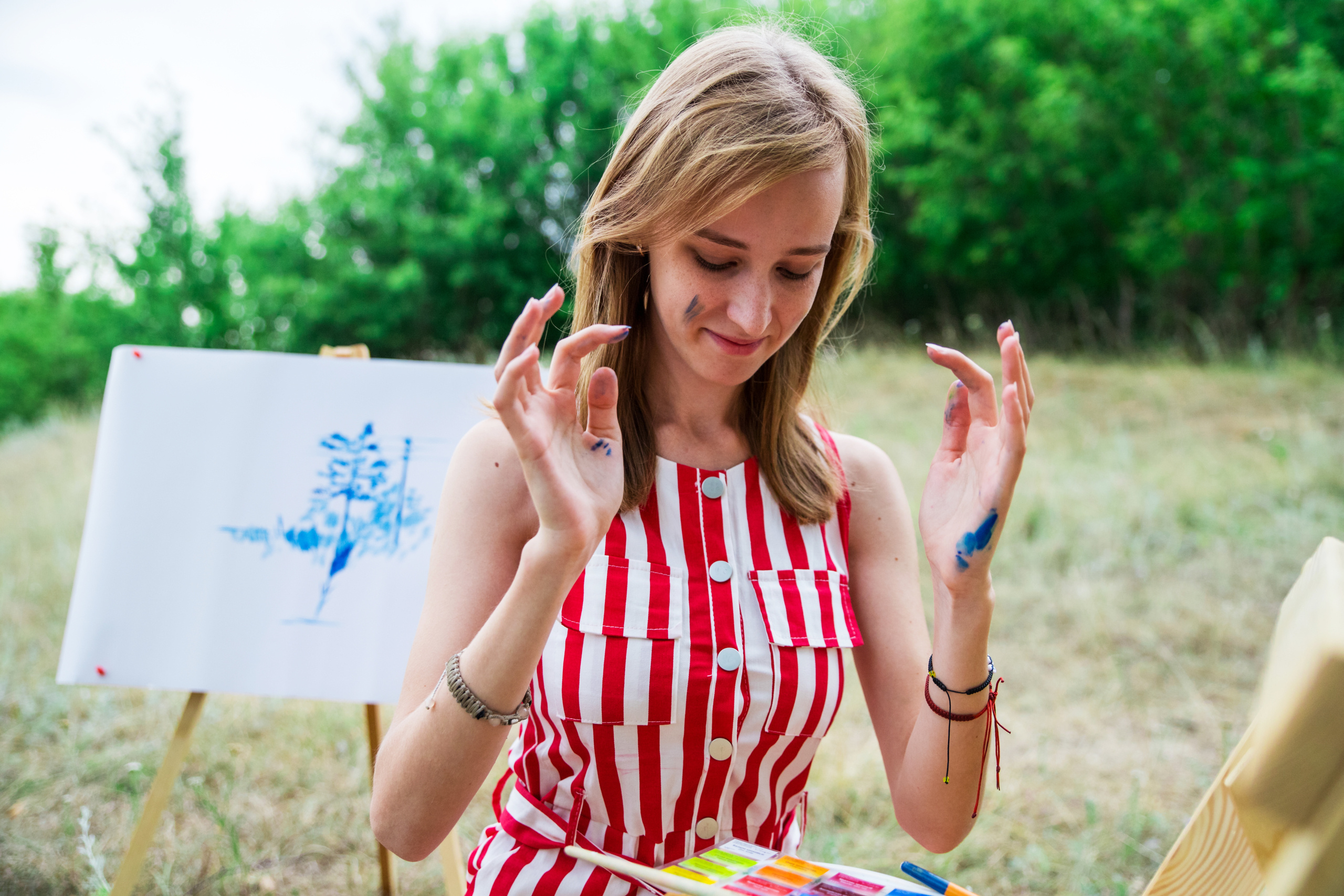 Алина-художница на пленэре. Семейный и детский фотограф в Тамбове Светлана Гуськова