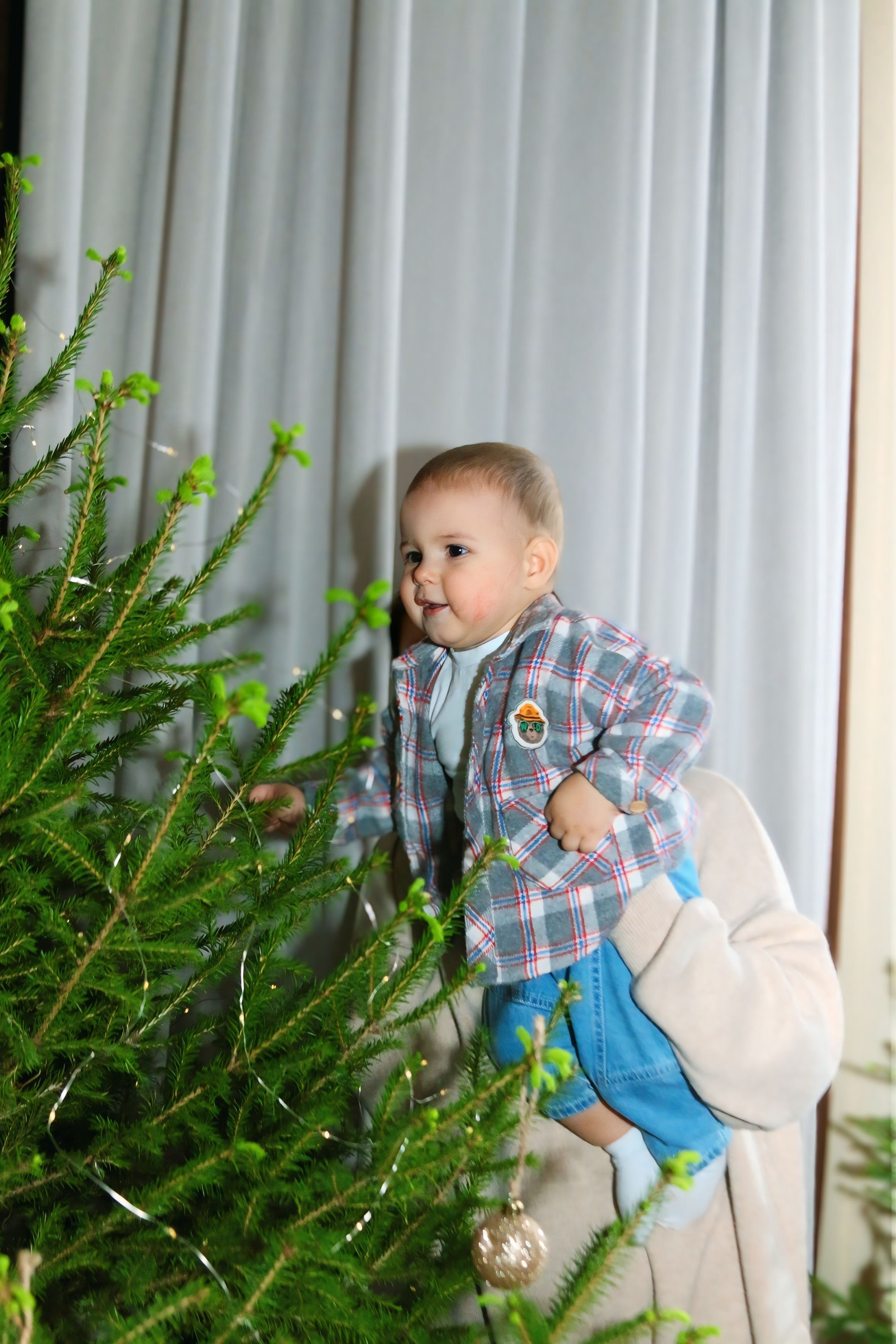 Новогодняя фотосессия мамы с сыном