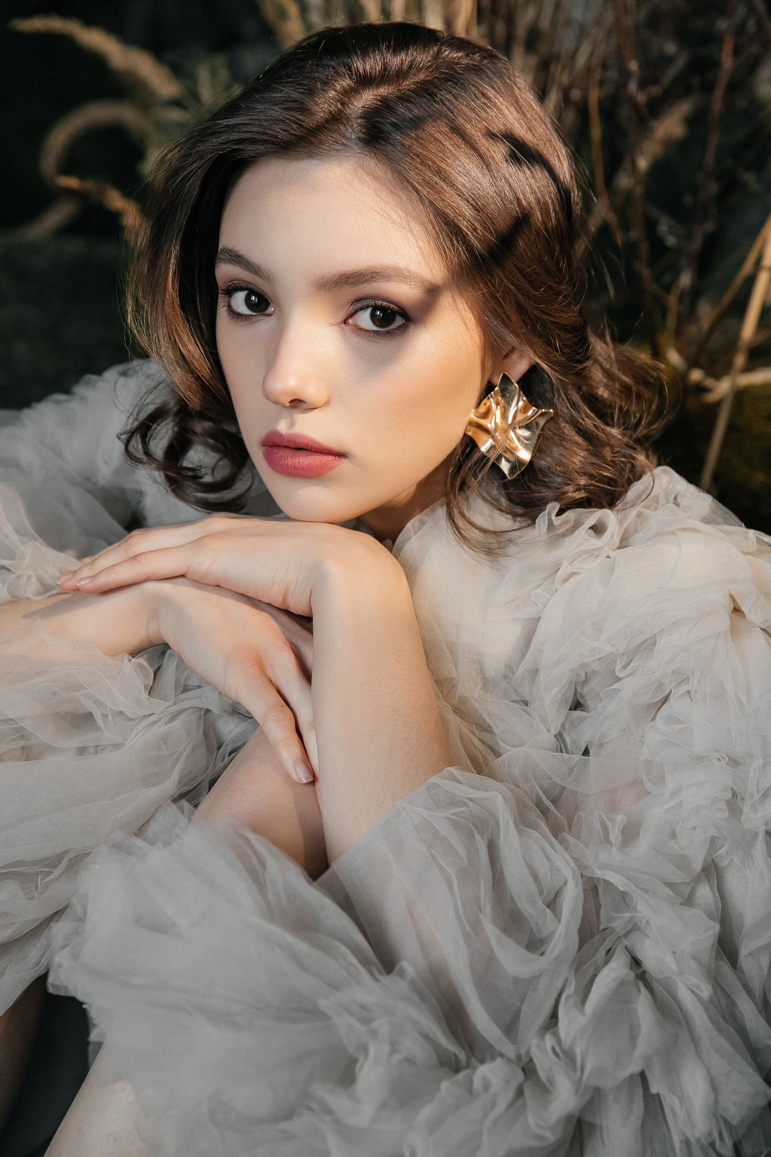 Фотосессия в студии со мхом. Свадебный фотограф в Москве Элина Ларченкова. Фото, которые цепляют