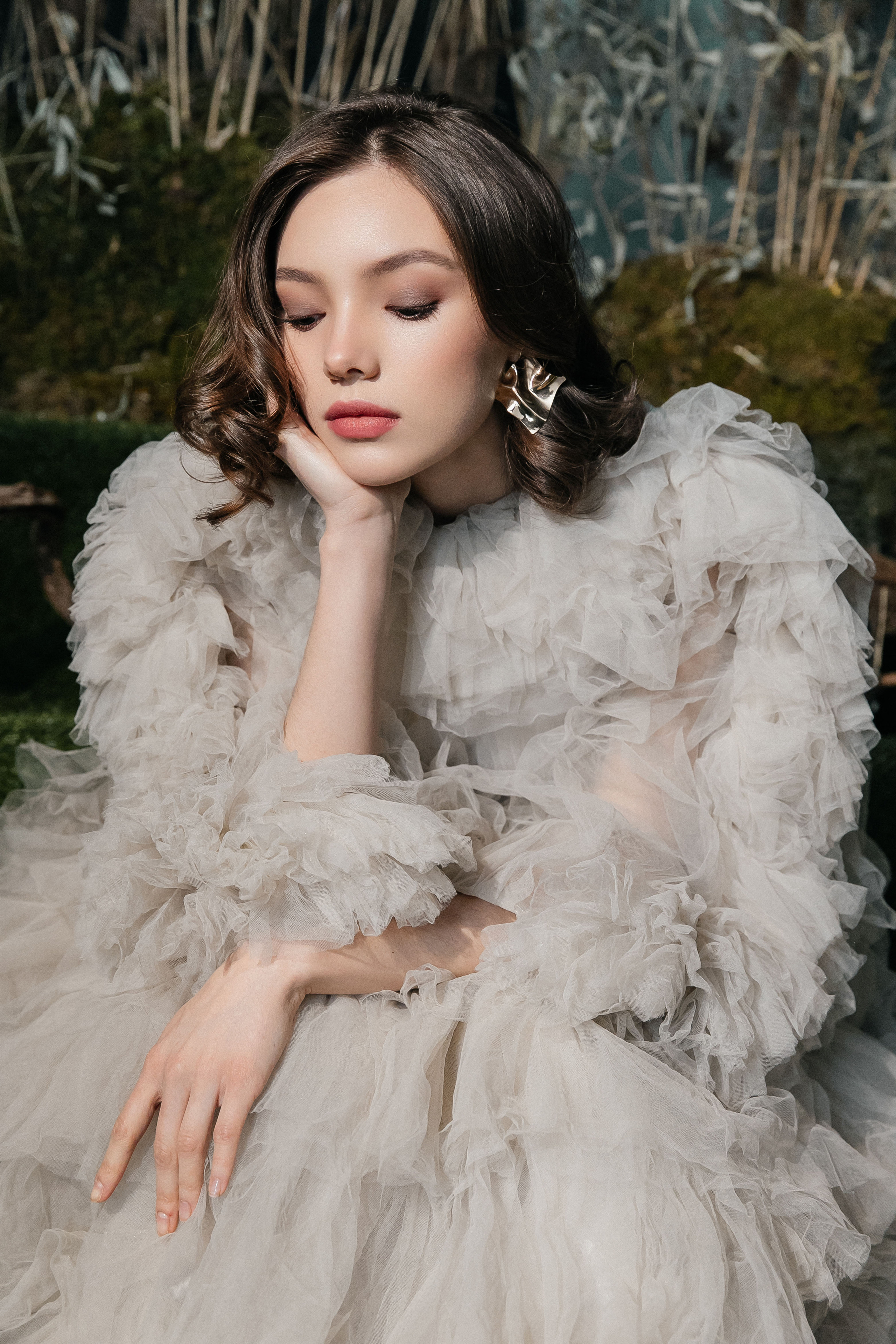 Фотосессия в студии со мхом. Свадебный фотограф в Москве Элина Ларченкова. Фото, которые цепляют