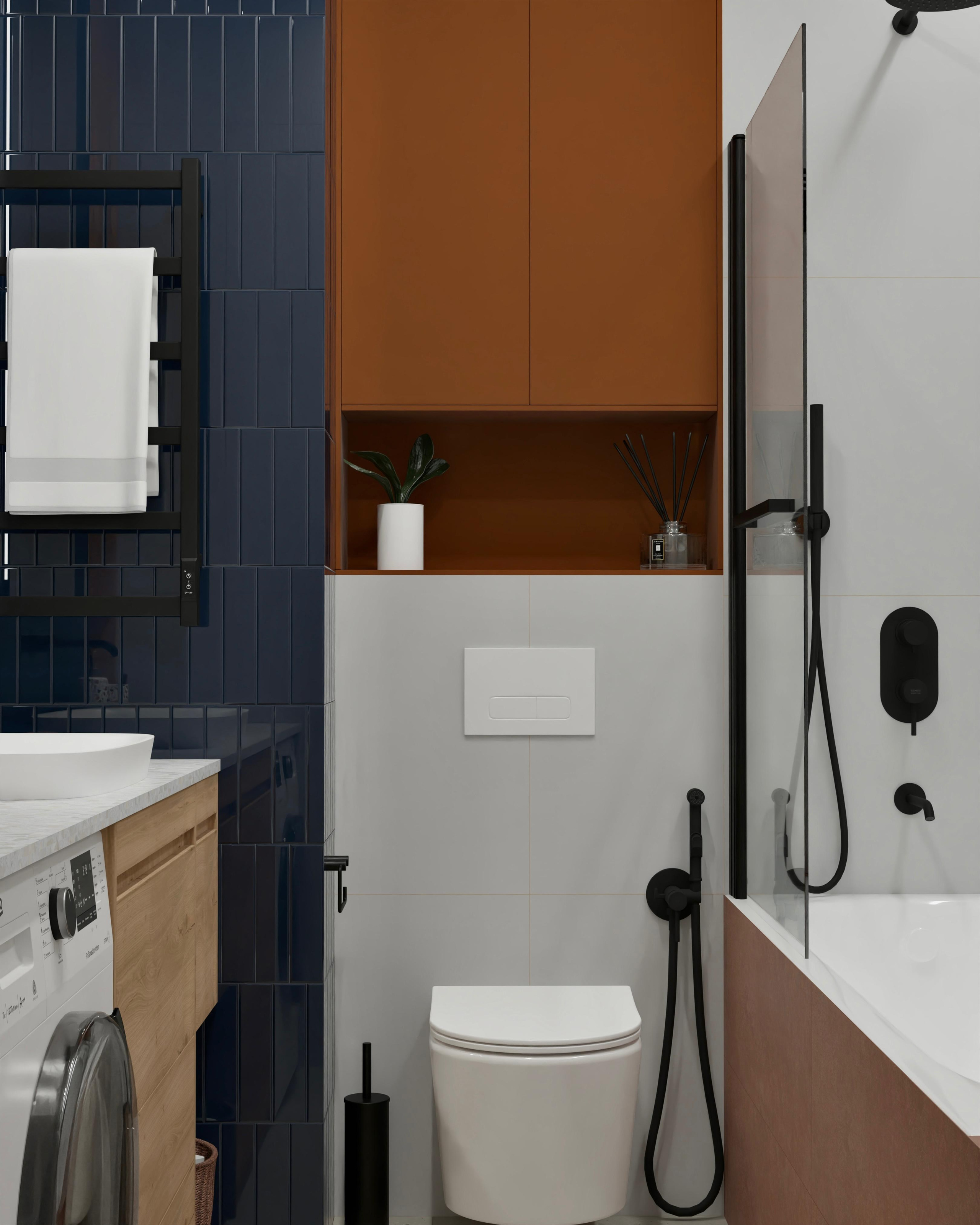 Ванная в студии (вариант I). DMDesign — студия дизайна интерьеров