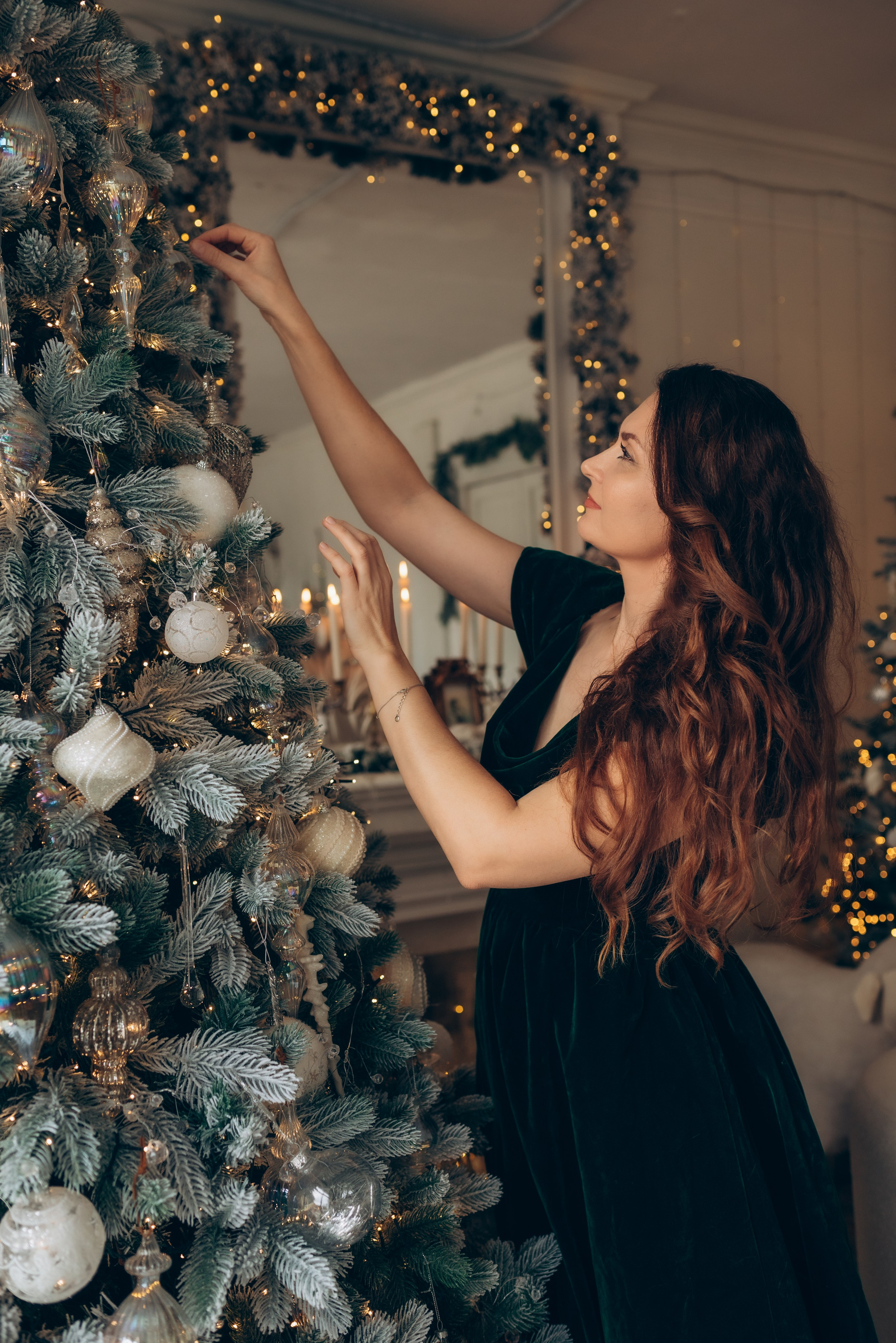 Новогодняя съемка Ксюша с дочками. Семейный фотограф в Тюмени Ксения Мязитова