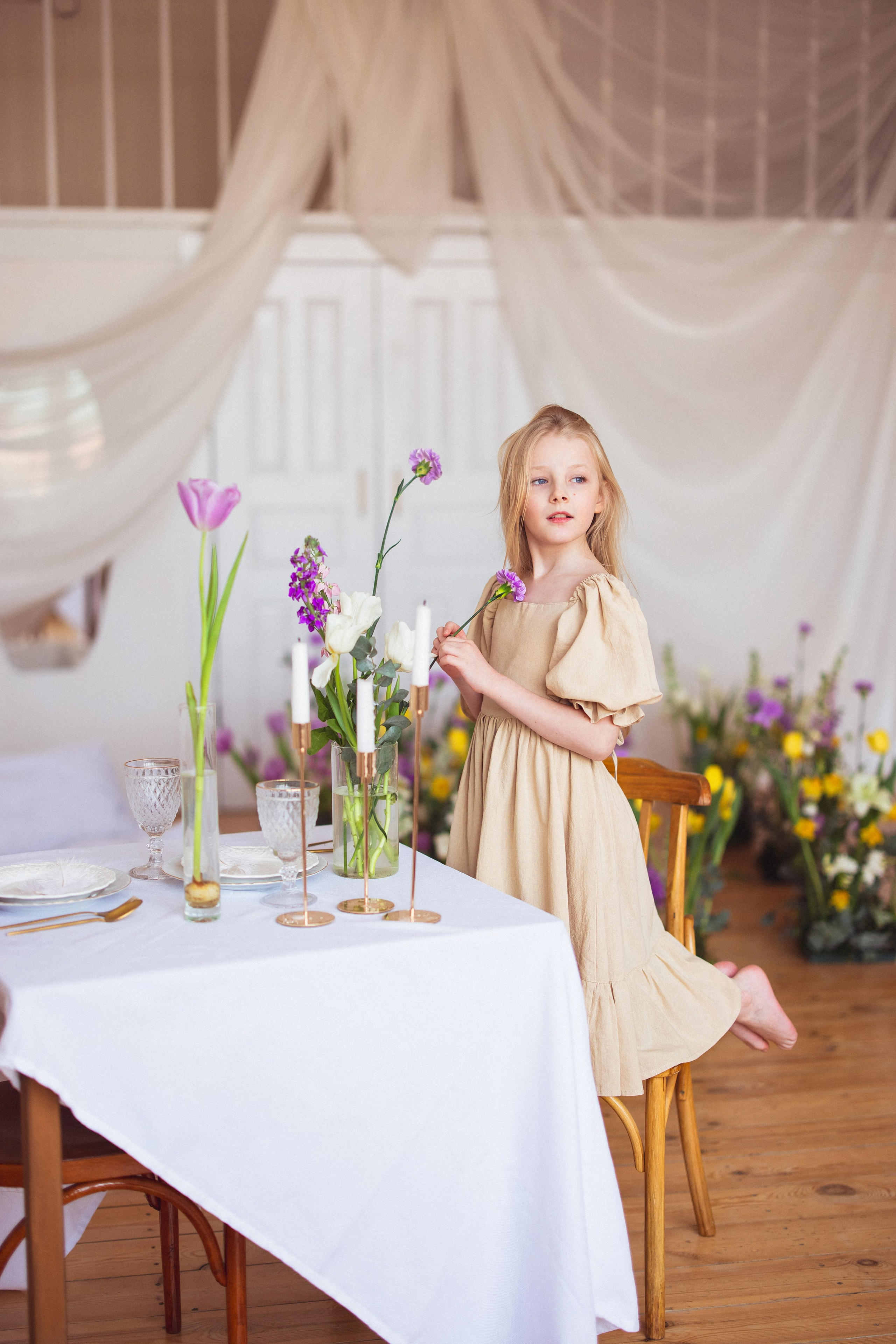 Весенняя фотосессия с цветами в Краснодаре. Семейный и детский фотограф в Краснодаре Анна Трашкова