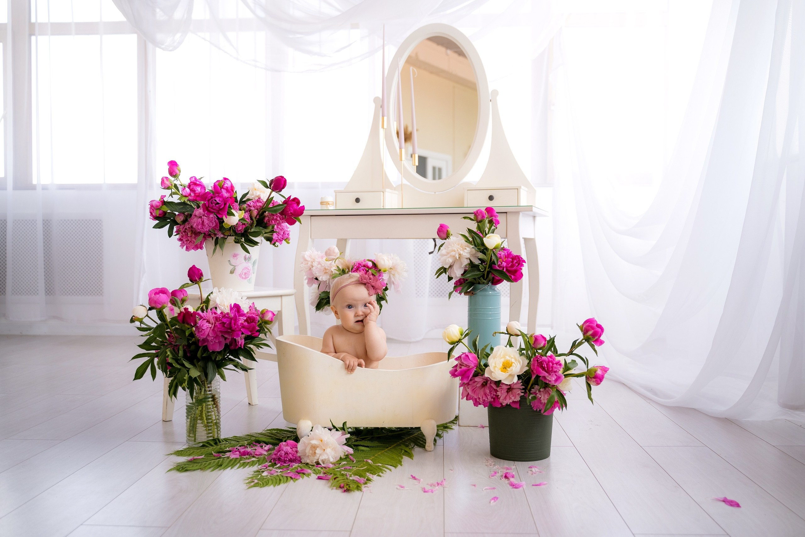 Фотопроект Цветочная ванна. Фотостудия Малина в городе Улан-Удэ. Фотограф Ирина Жарникова