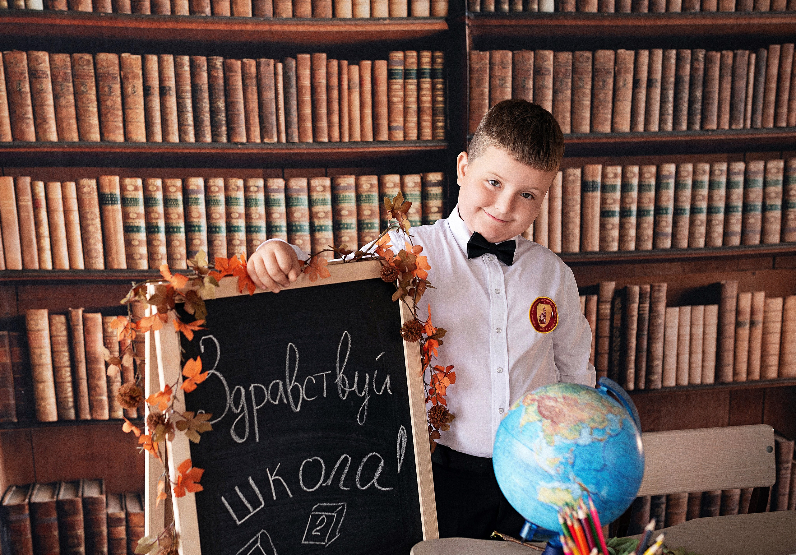 Школьники на фотосессии в Сургуте.