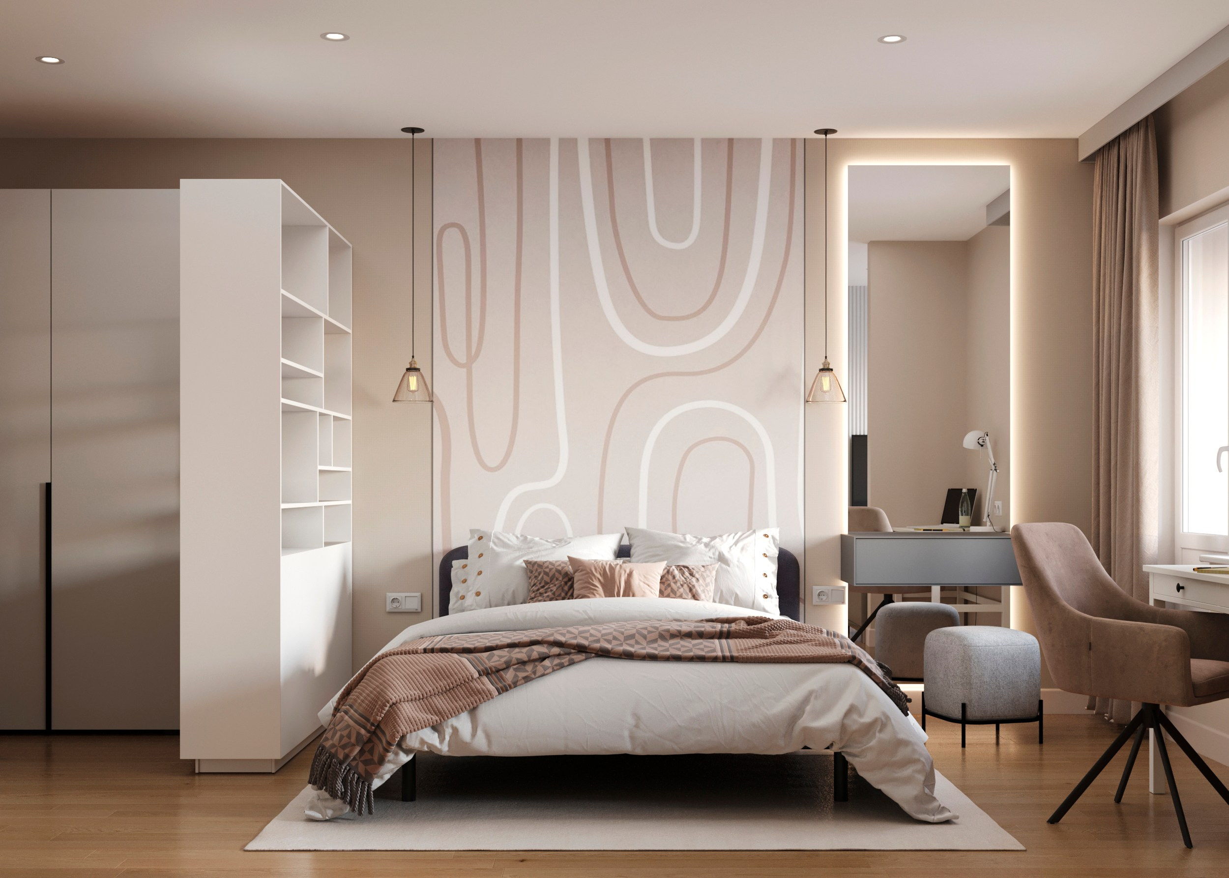 ЖК Строительный проезд. Дизайн интерьера в Москве: уютные планировки и стильные цветовые решения от Гегани Амирян