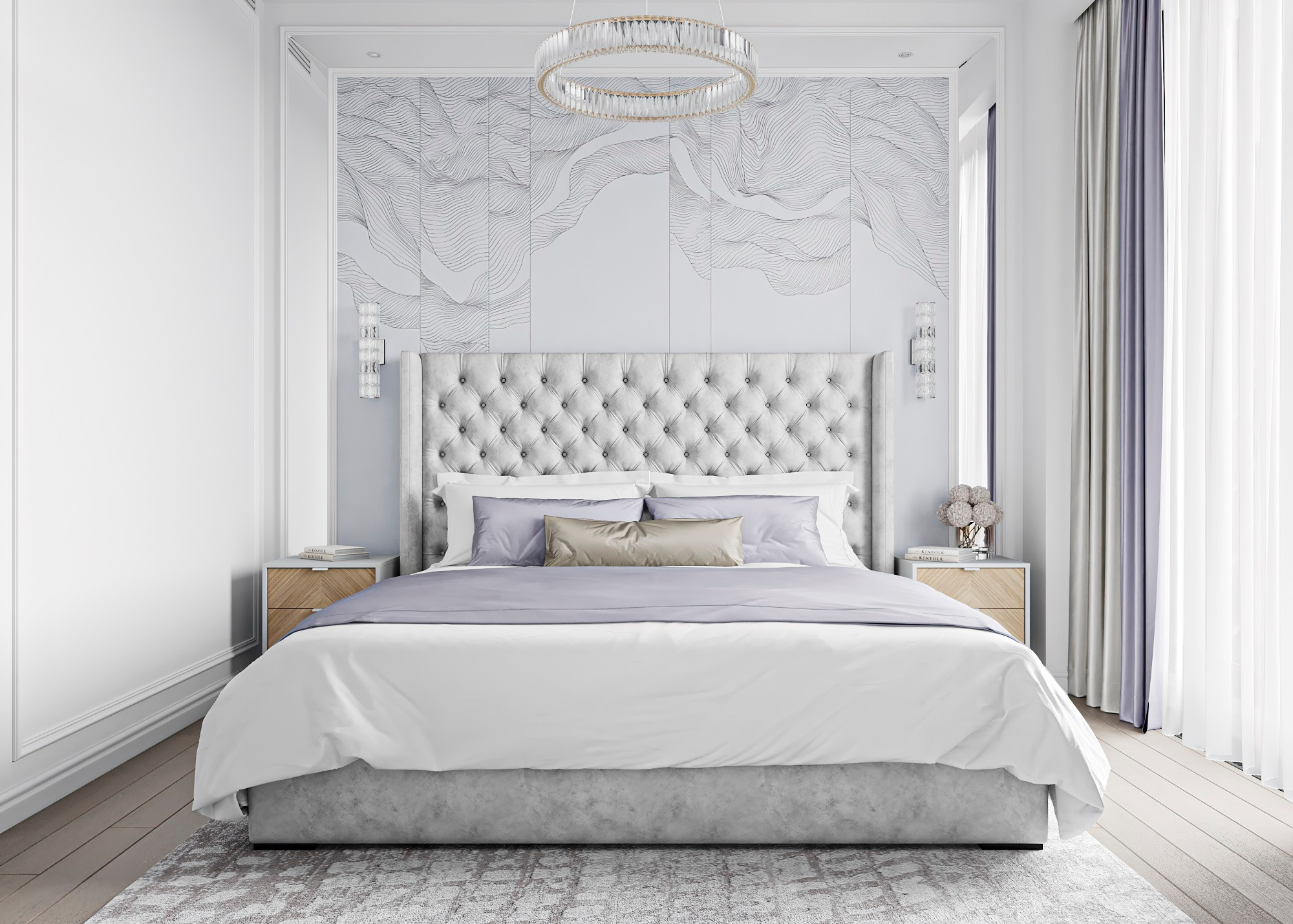 CAMERA DA LETTO A PRIME PARK, MOSCA. Irina Balykina — Interior 3D Visualisation