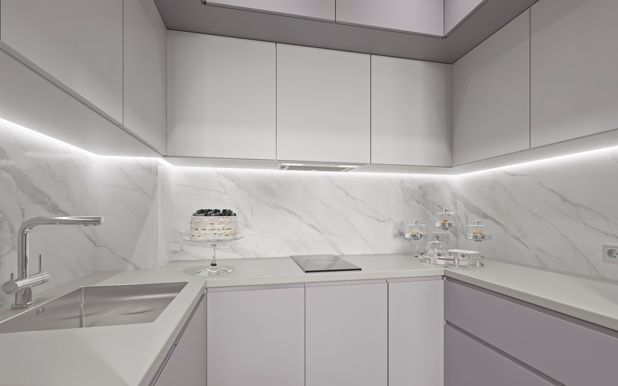 ЖК PRIME PARK 2, (МОСКВА) 45 КВ.М. Irina Balykina — Interior 3D Visualisation