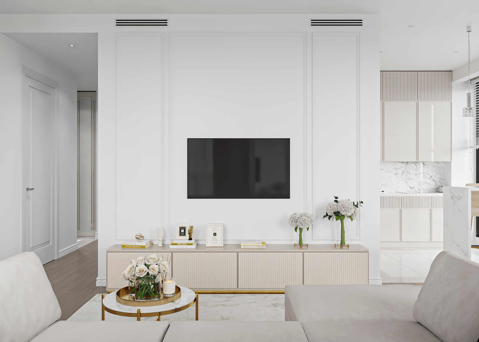 ЖК PRIME PARK 1 (МОСКВА) 109 КВ.М. Irina Balykina — Interior 3D Visualisation