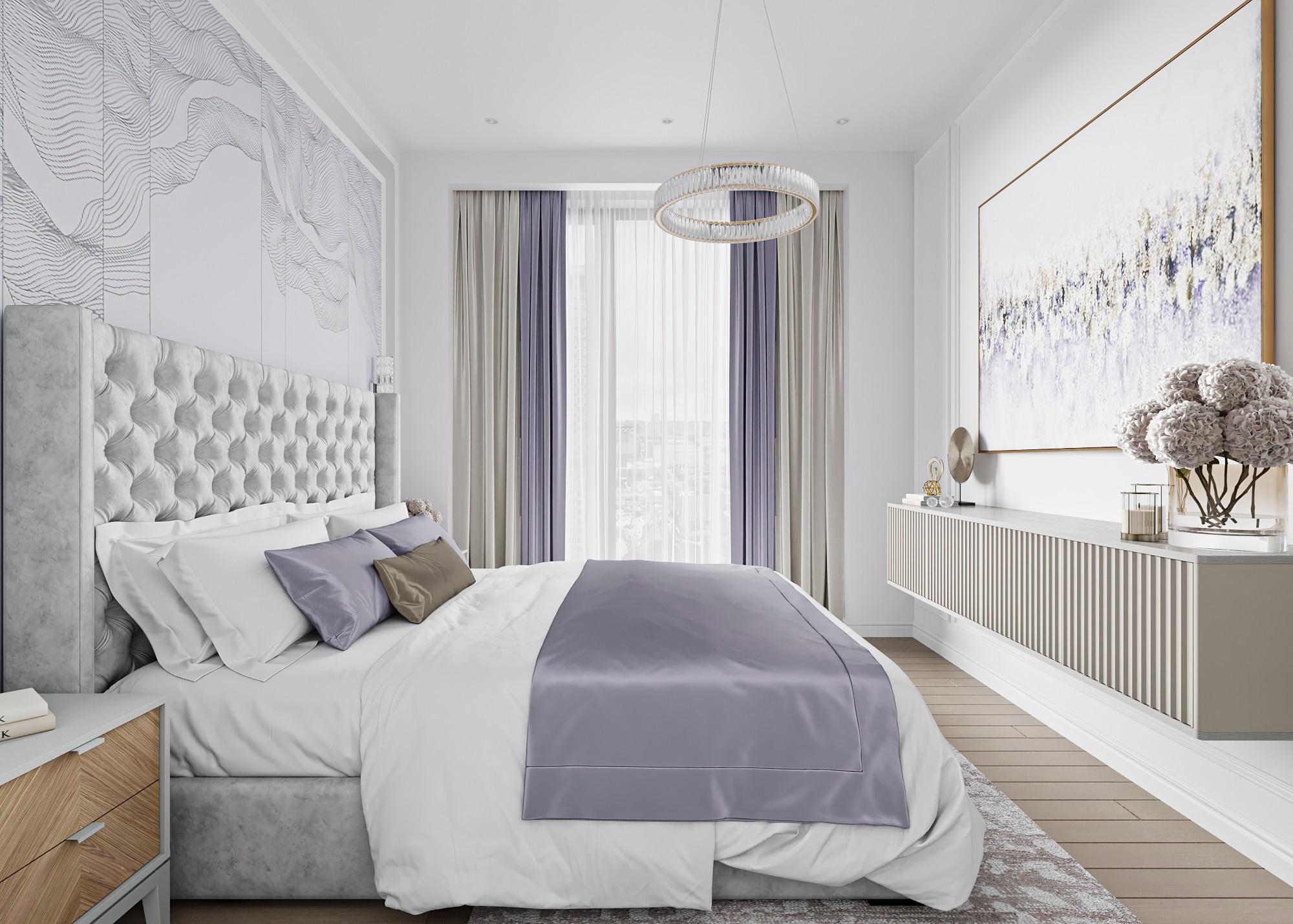 CAMERA DA LETTO A PRIME PARK, MOSCA. Irina Balykina — Interior 3D Visualisation