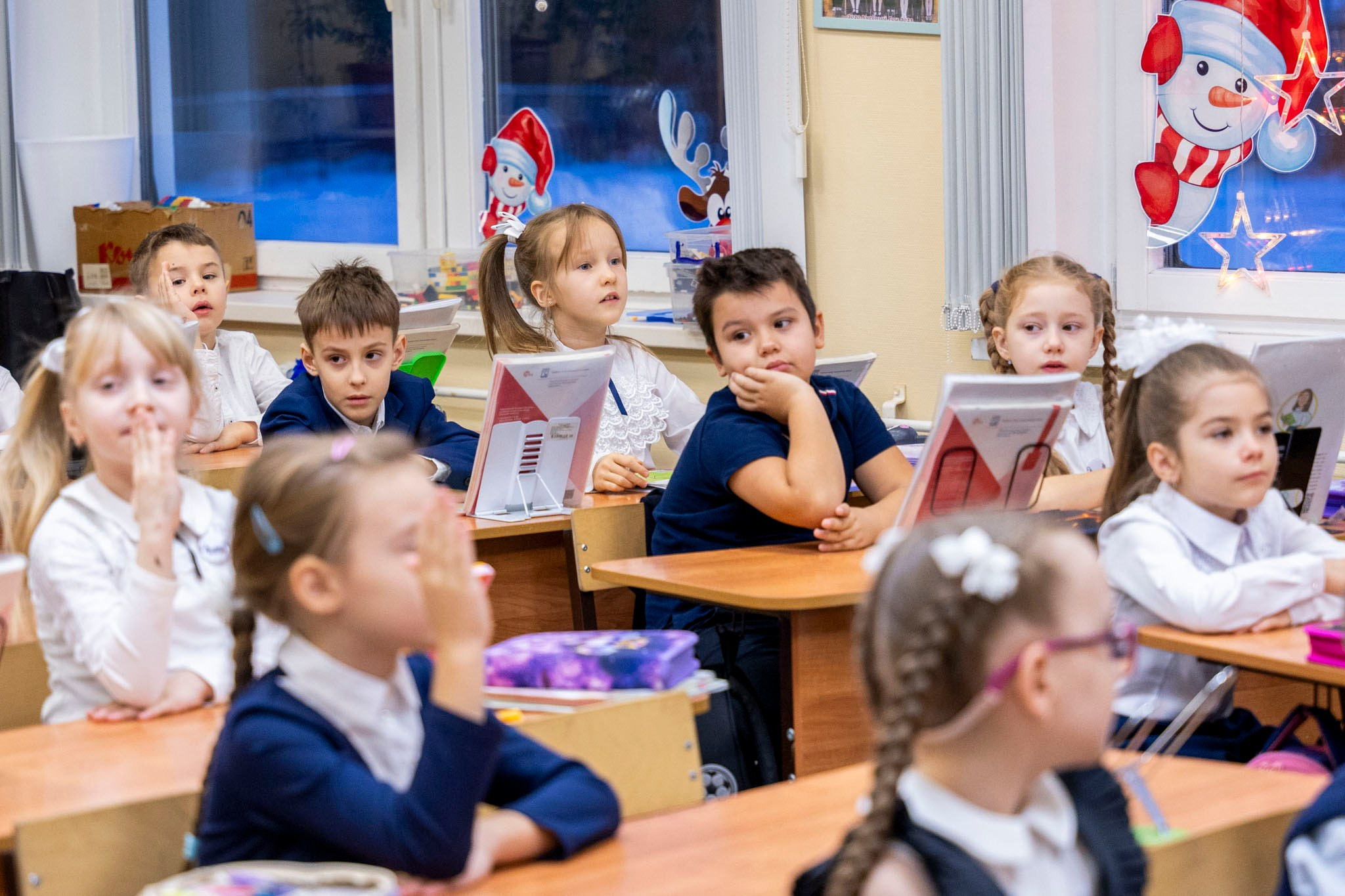 Открытый урок в 1 классе. Фотограф Юлия Попова