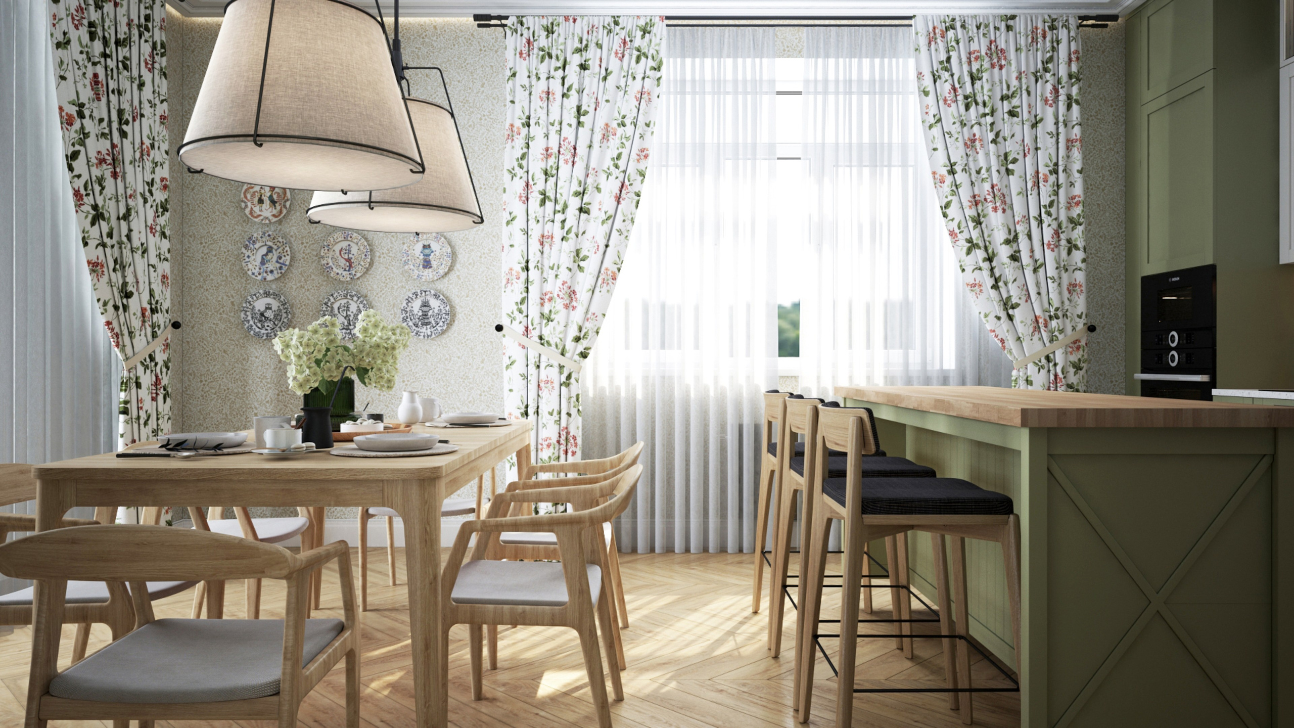 Интерьер загородного дома в стиле прованс. RASEN DESIGN. Архитектурные проекты зданий, интерьеров и благоустройства