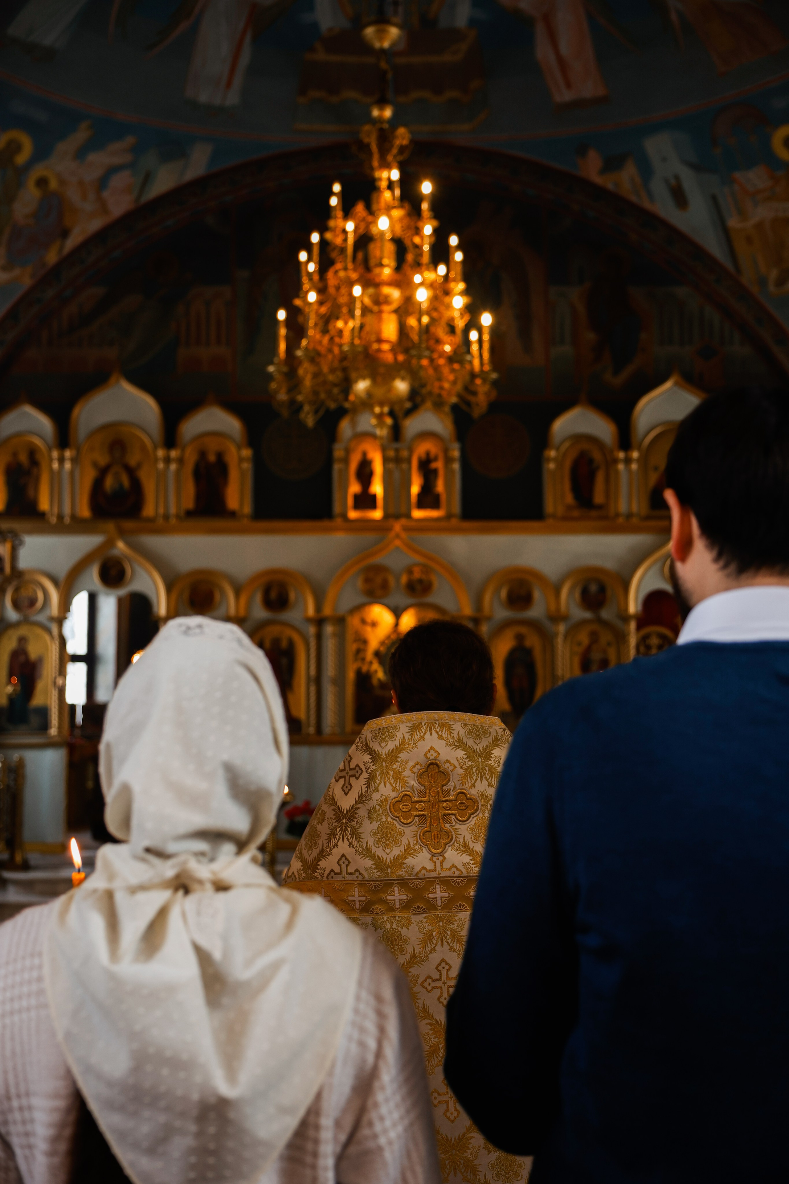 Венчание в Церкви Успения Пресвятой Богородицы в Химках. Фотограф Анастасия Залевская