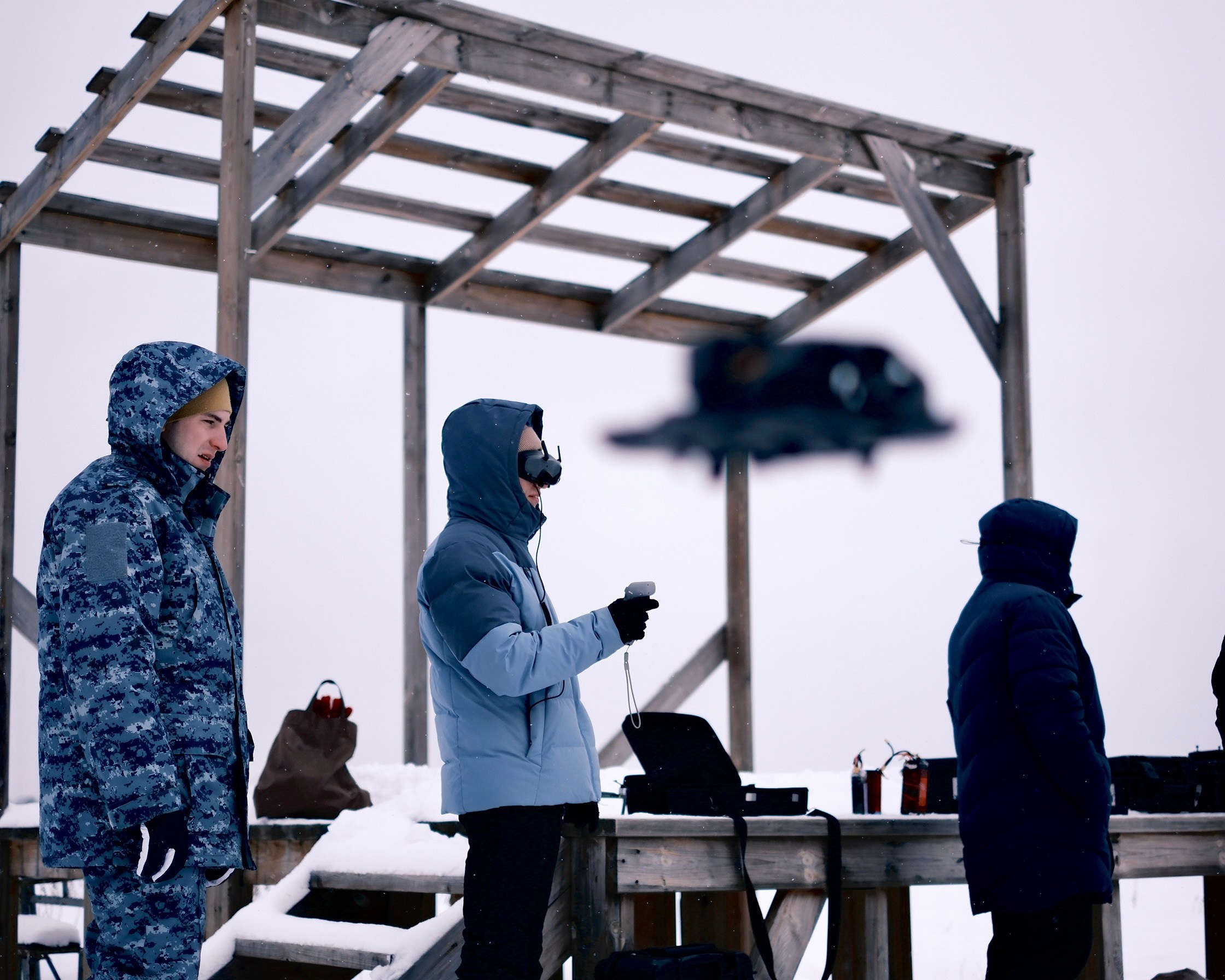 Репортаж с тренировки полетов БПЛА. Репортаж с возложения цветов 23.02.2023