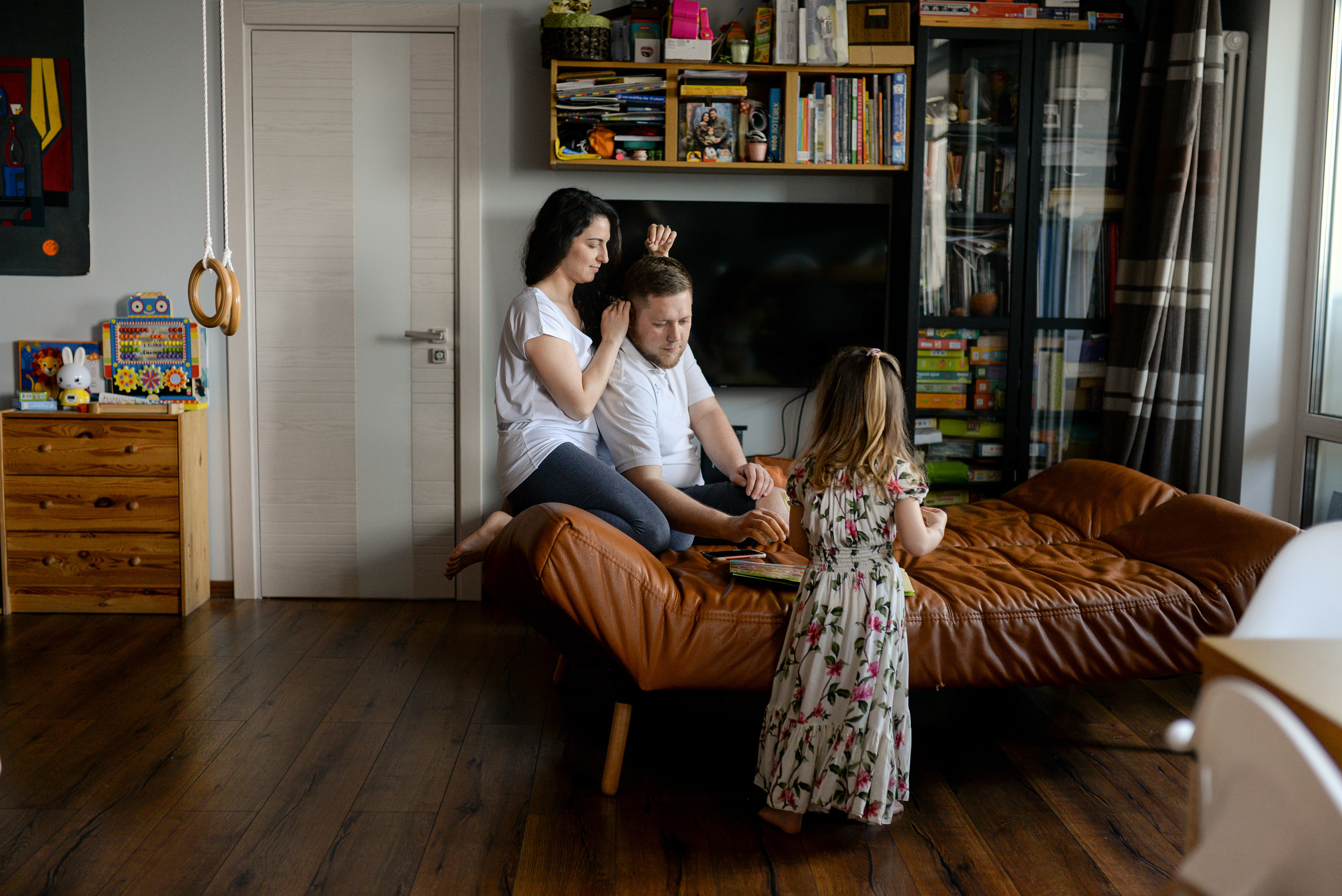 Домашняя съемка для Кати, Саши и Евы. Детский и семейный фотограф в Москве Ульяна Федорова