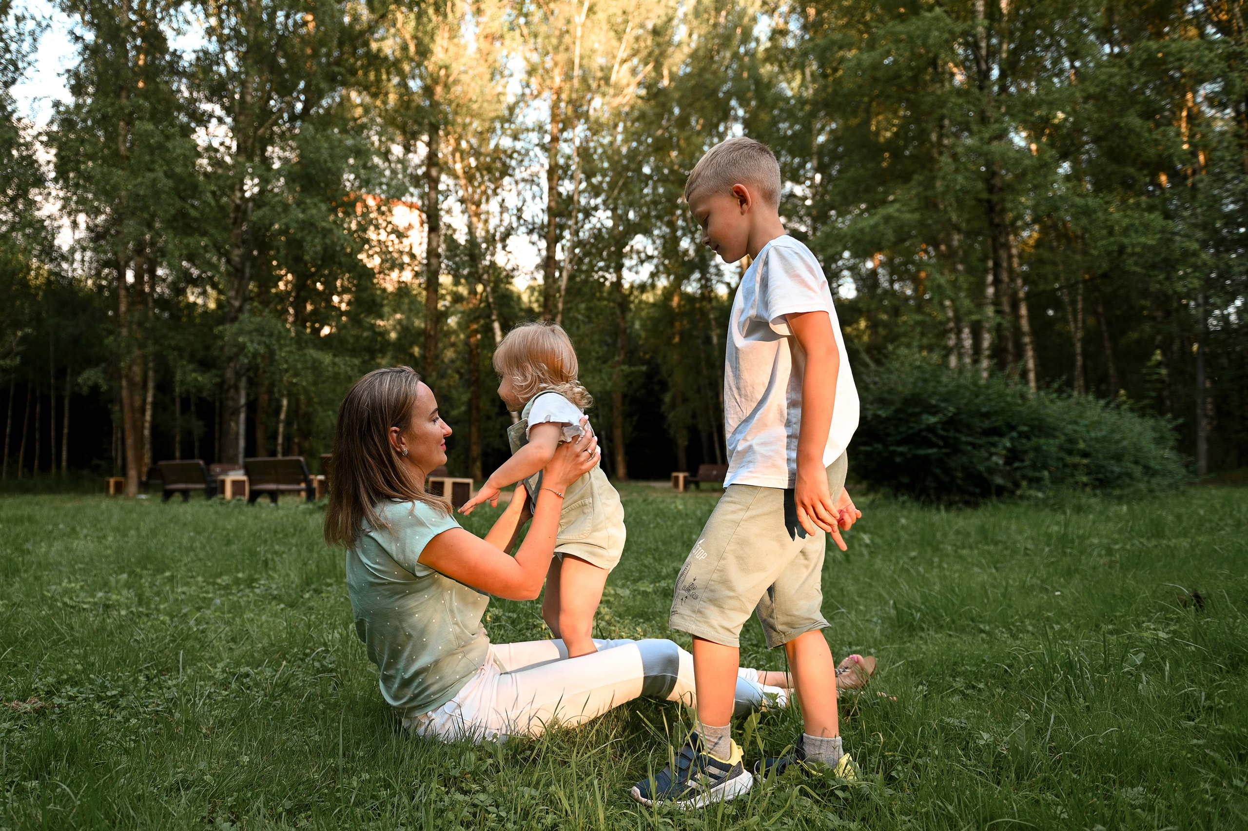 Прогулка в парке для Елены, Алёнки, Андрея и папы Василия. Детский и семейный фотограф в Москве Ульяна Федорова