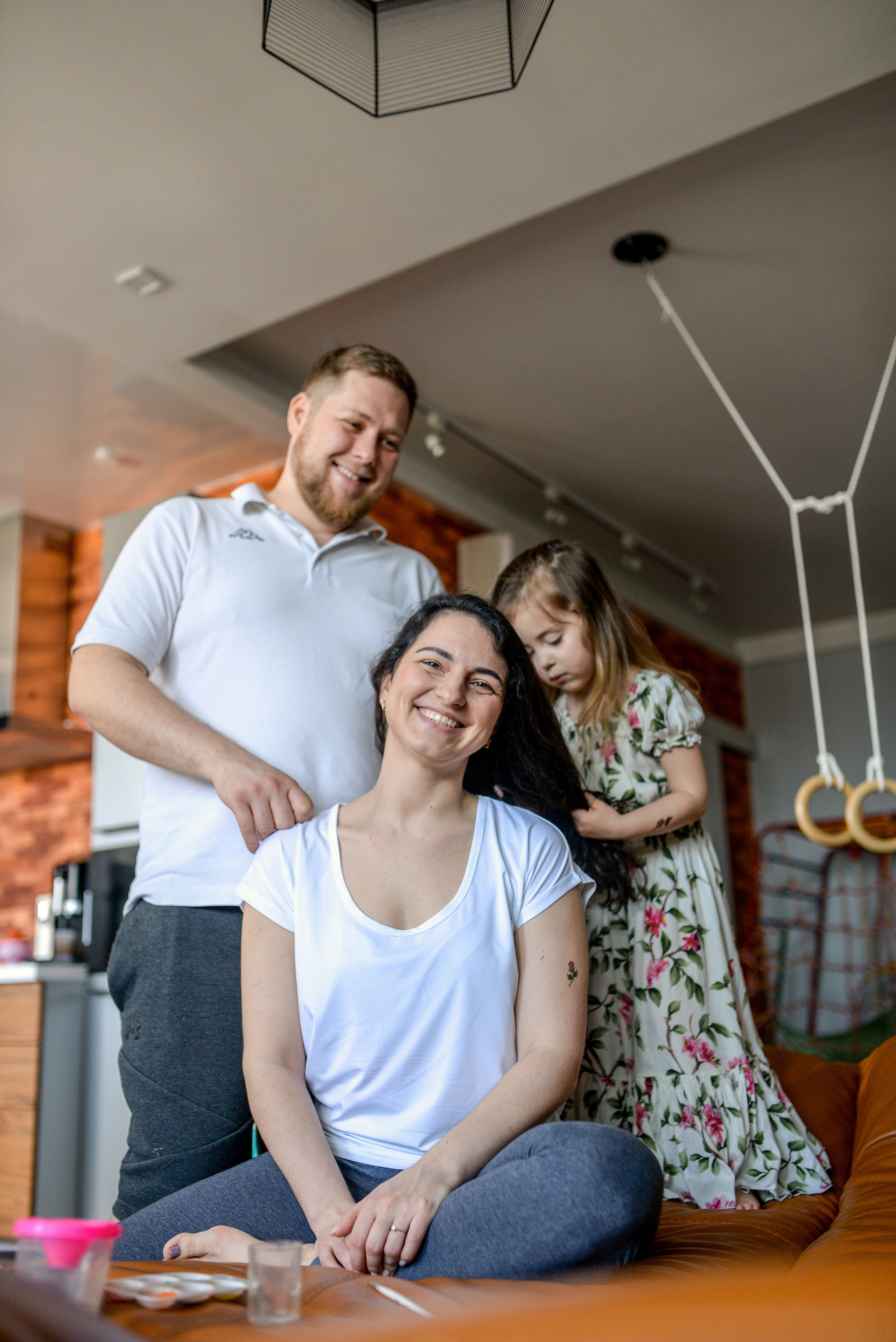 Домашняя съемка для Кати, Саши и Евы. Детский и семейный фотограф в Москве Ульяна Федорова