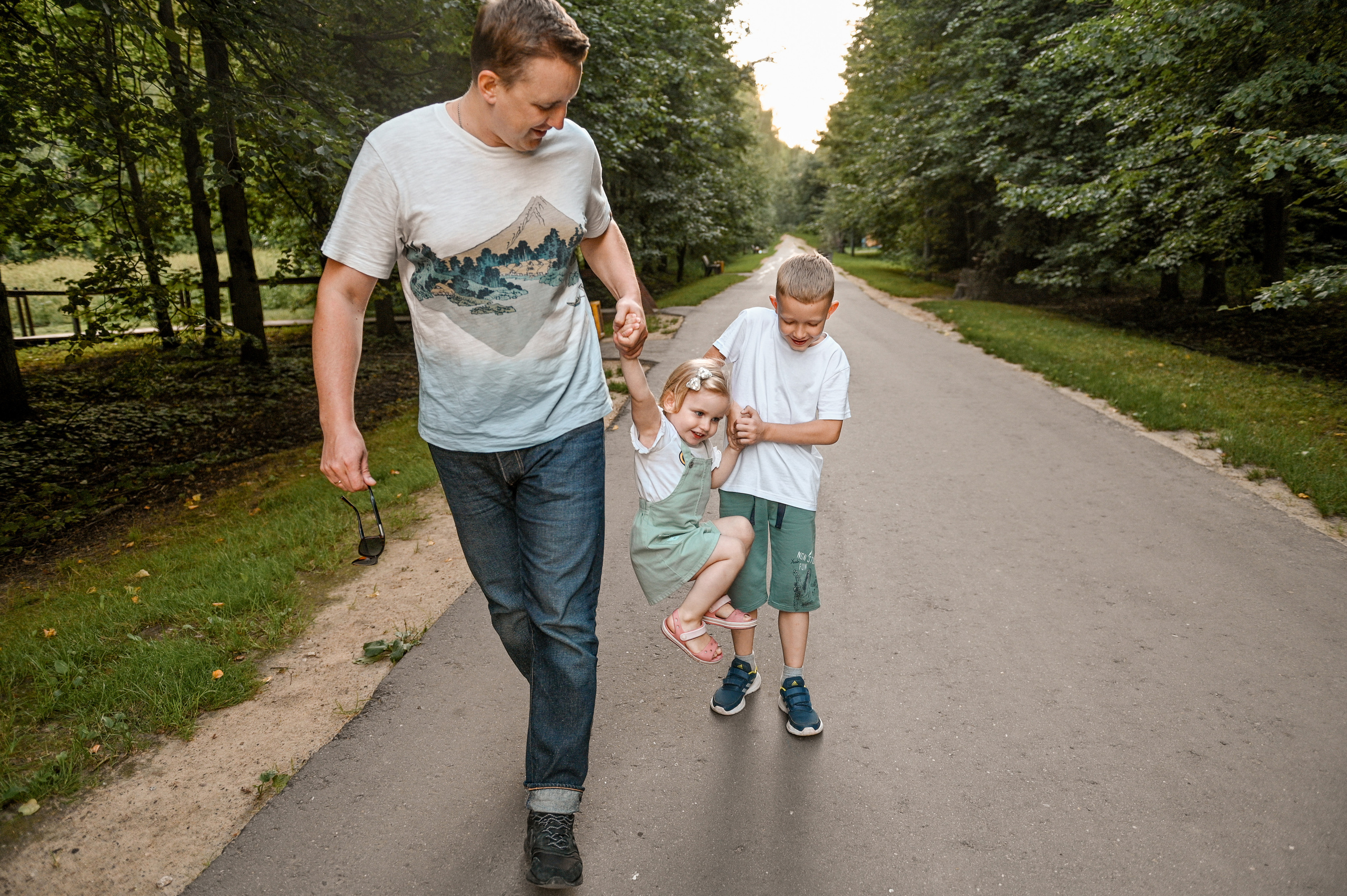 Прогулка в парке для Елены, Алёнки, Андрея и папы Василия. Детский и семейный фотограф в Москве Ульяна Федорова