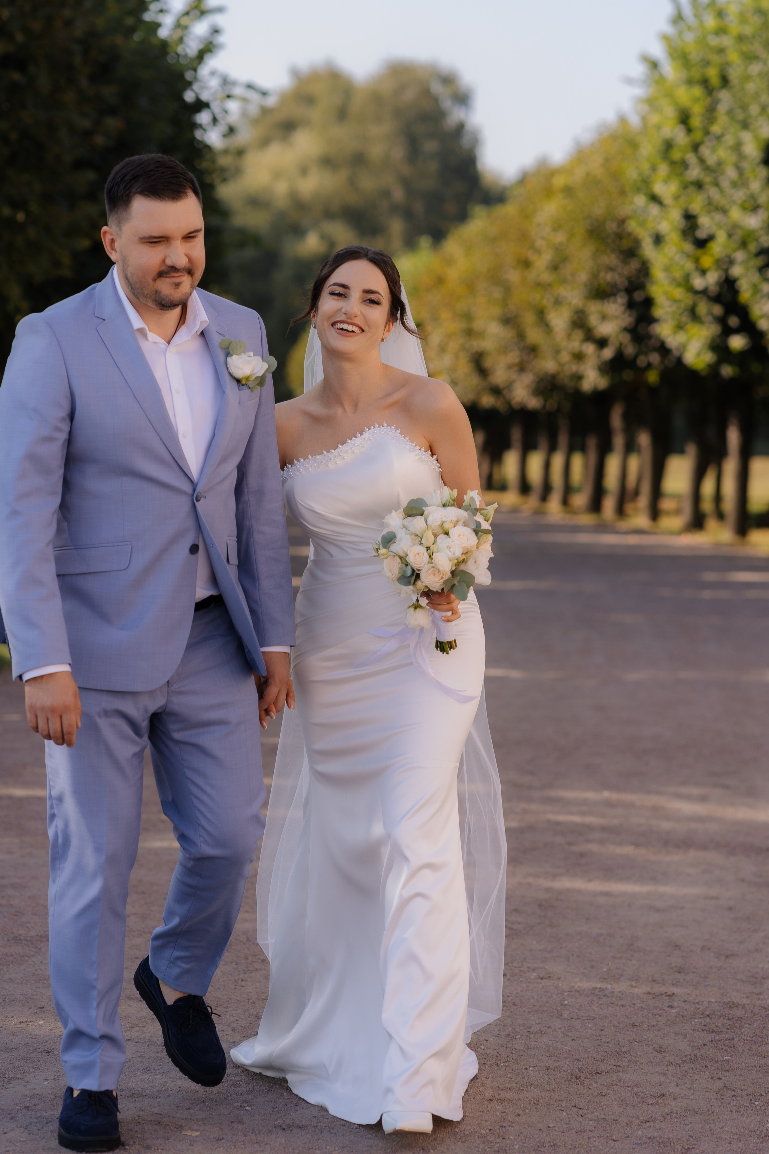 Свадебная фотосессия в Москве, парк Кусково. Свадебный фотограф в Москве Анна Полушина