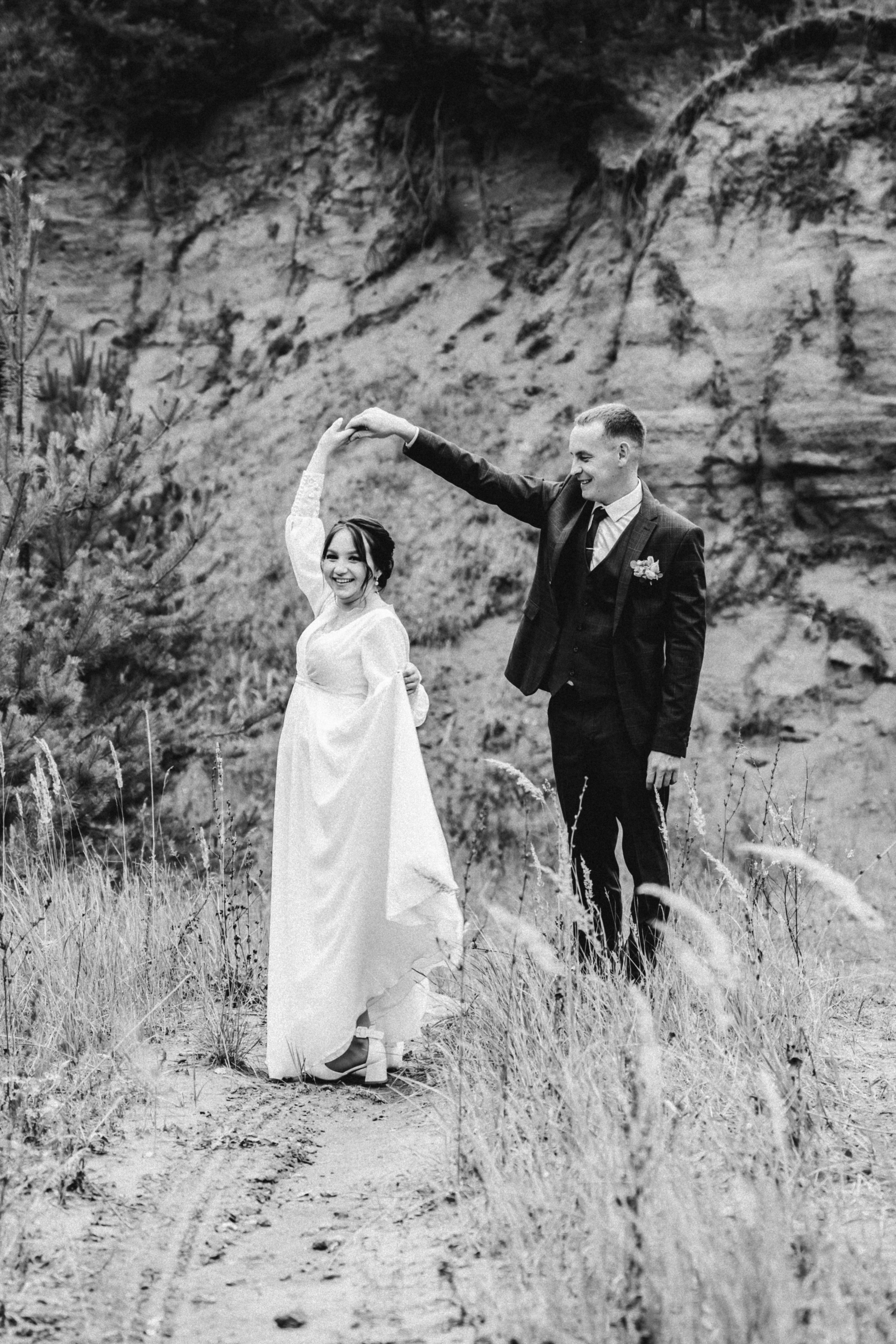 Александр и Елена. Черно белая свадьба сентября