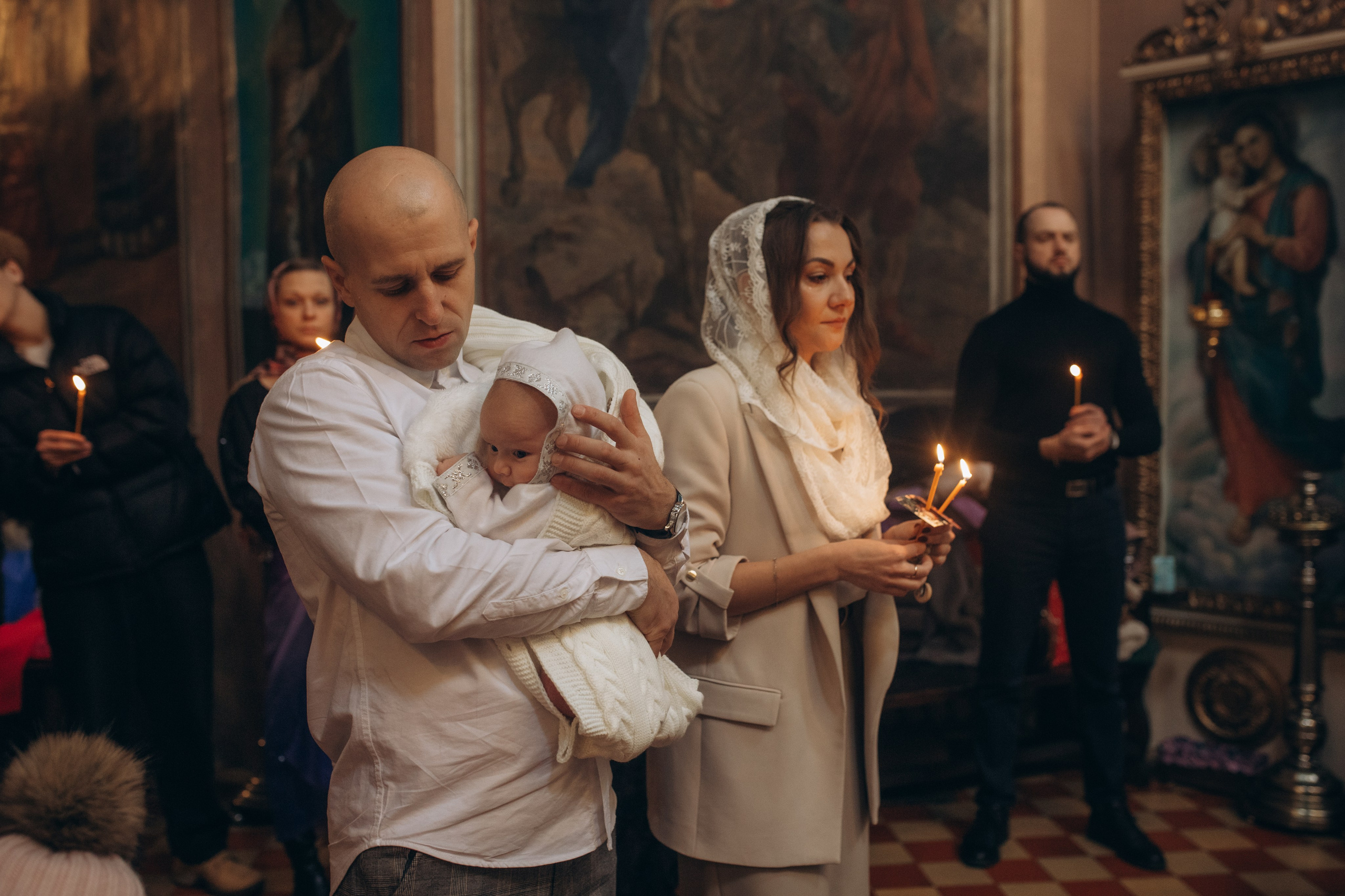 Крещение Михаил. Семейный и домашний фотограф в Москве и МО Королева Валерия