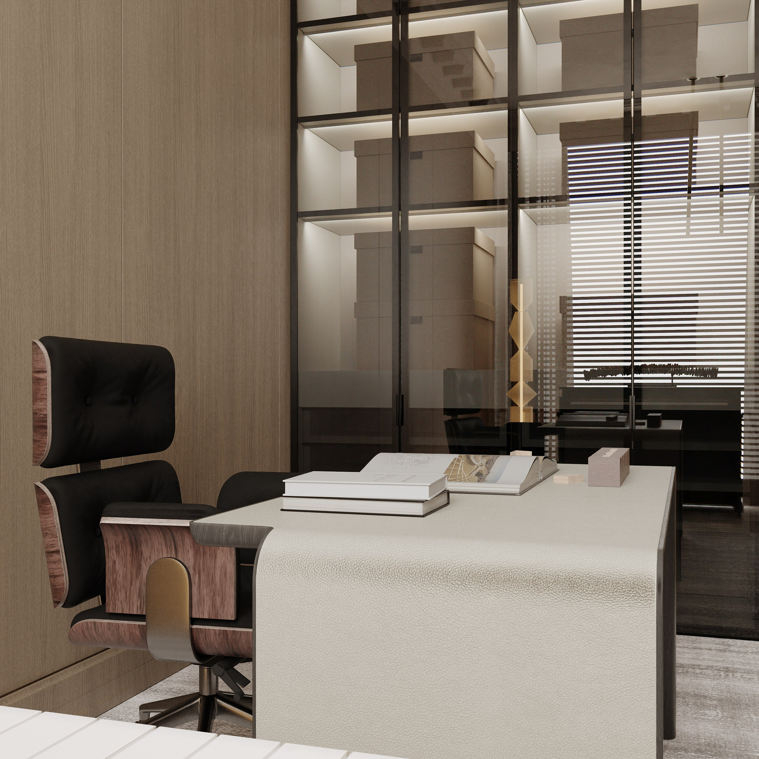 Сдержанная классика с элементами современности в квартире в Москве 135 m². SHAIMERDINOVA INTERIORS