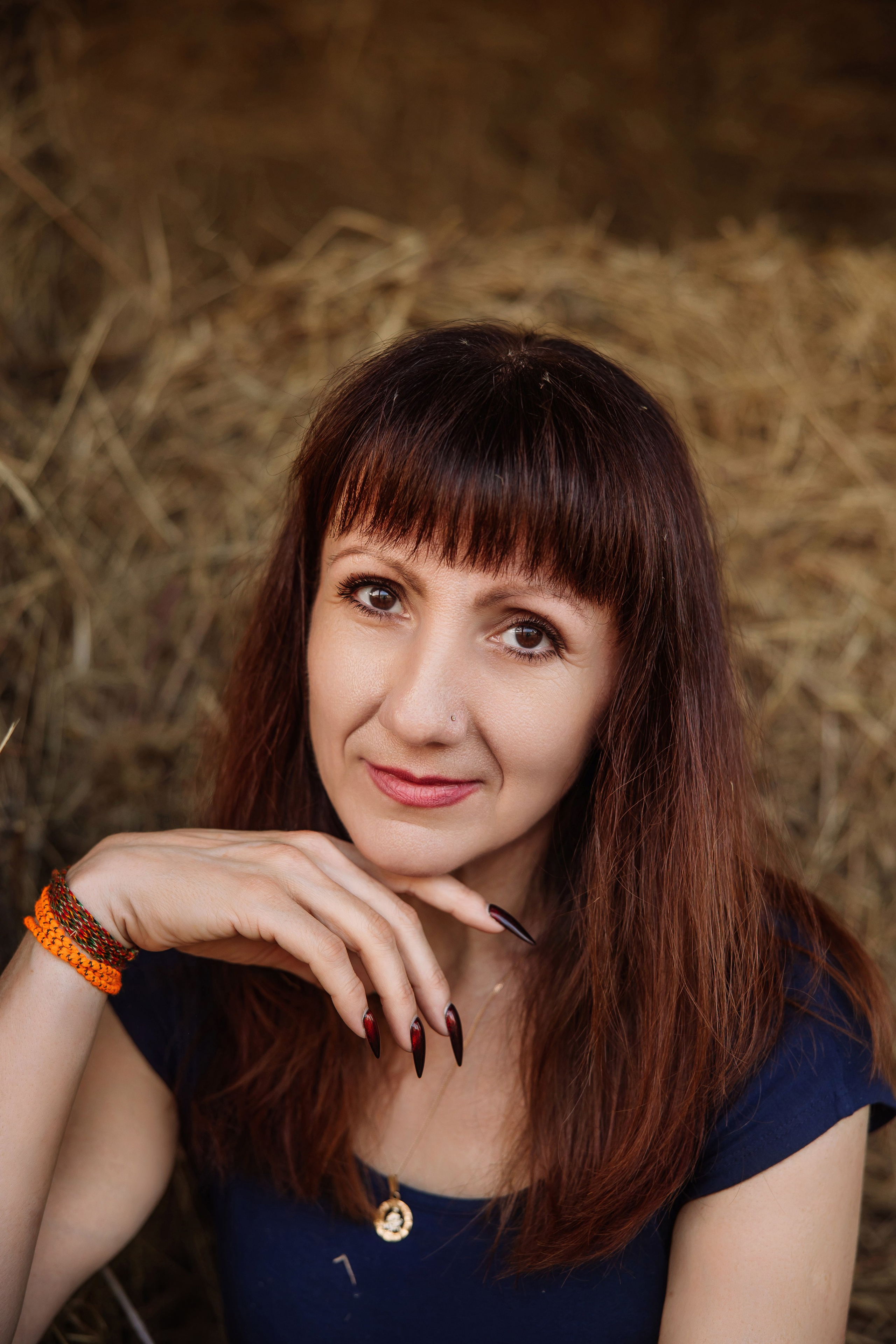 Фотограф Анна Крылова - женский портрет на сеновале
