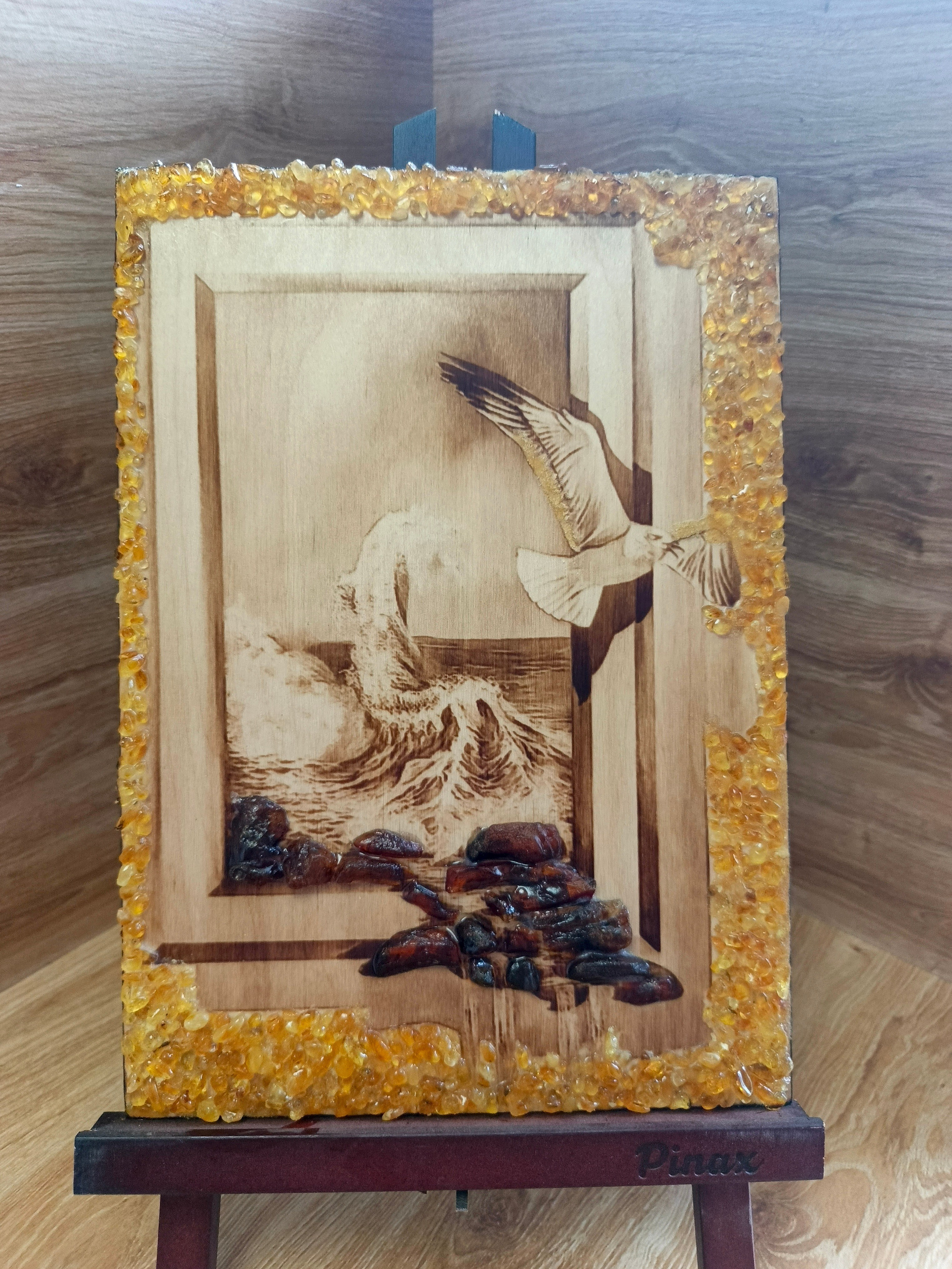 КАРТИНЫ С ЯНТАРЁМ. Выжигания картин и портретов по фото