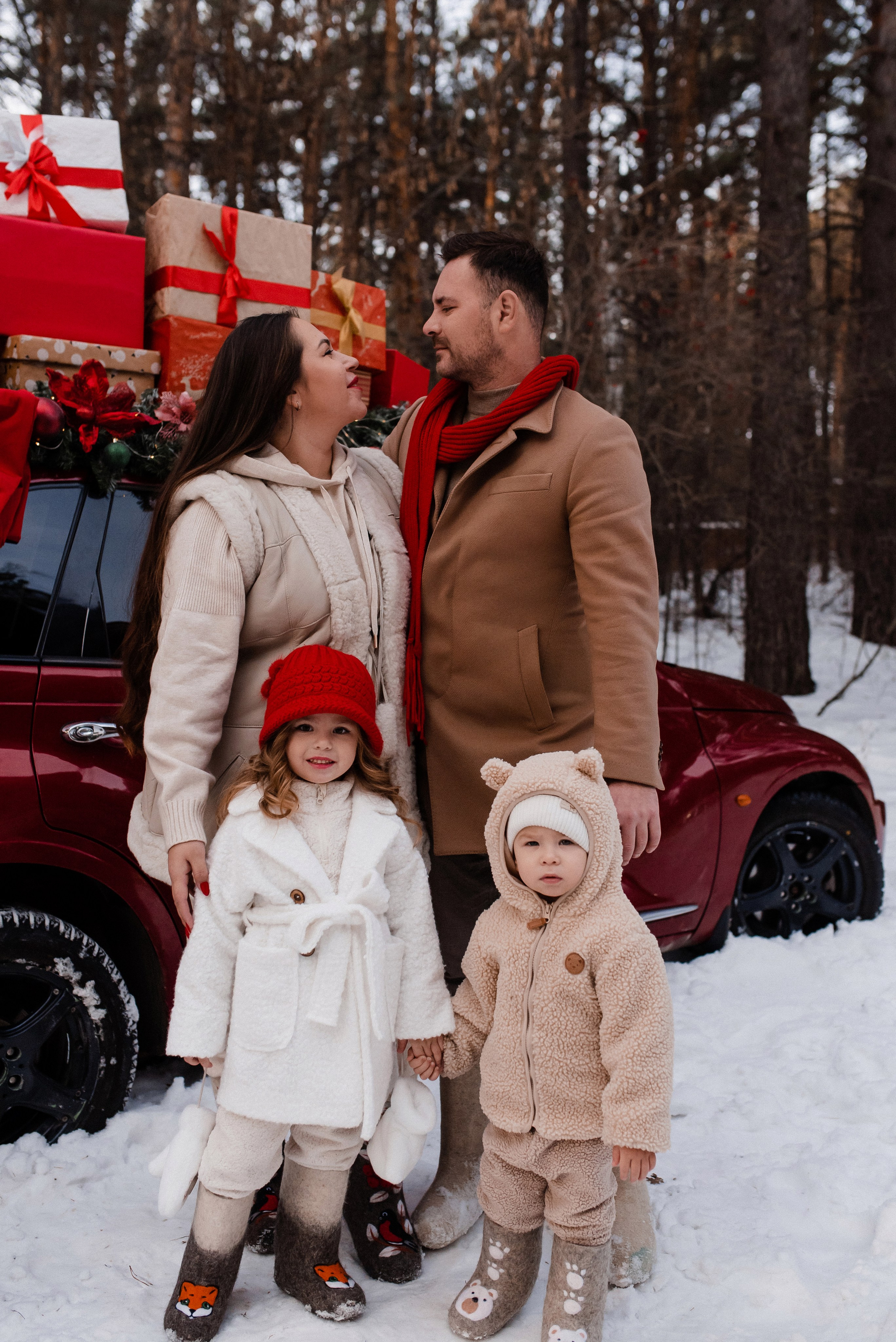 Рождественский фотодень Андрей&Александра&Ева&Станислав. Фотограф в Новосибирске Анастасия Курто