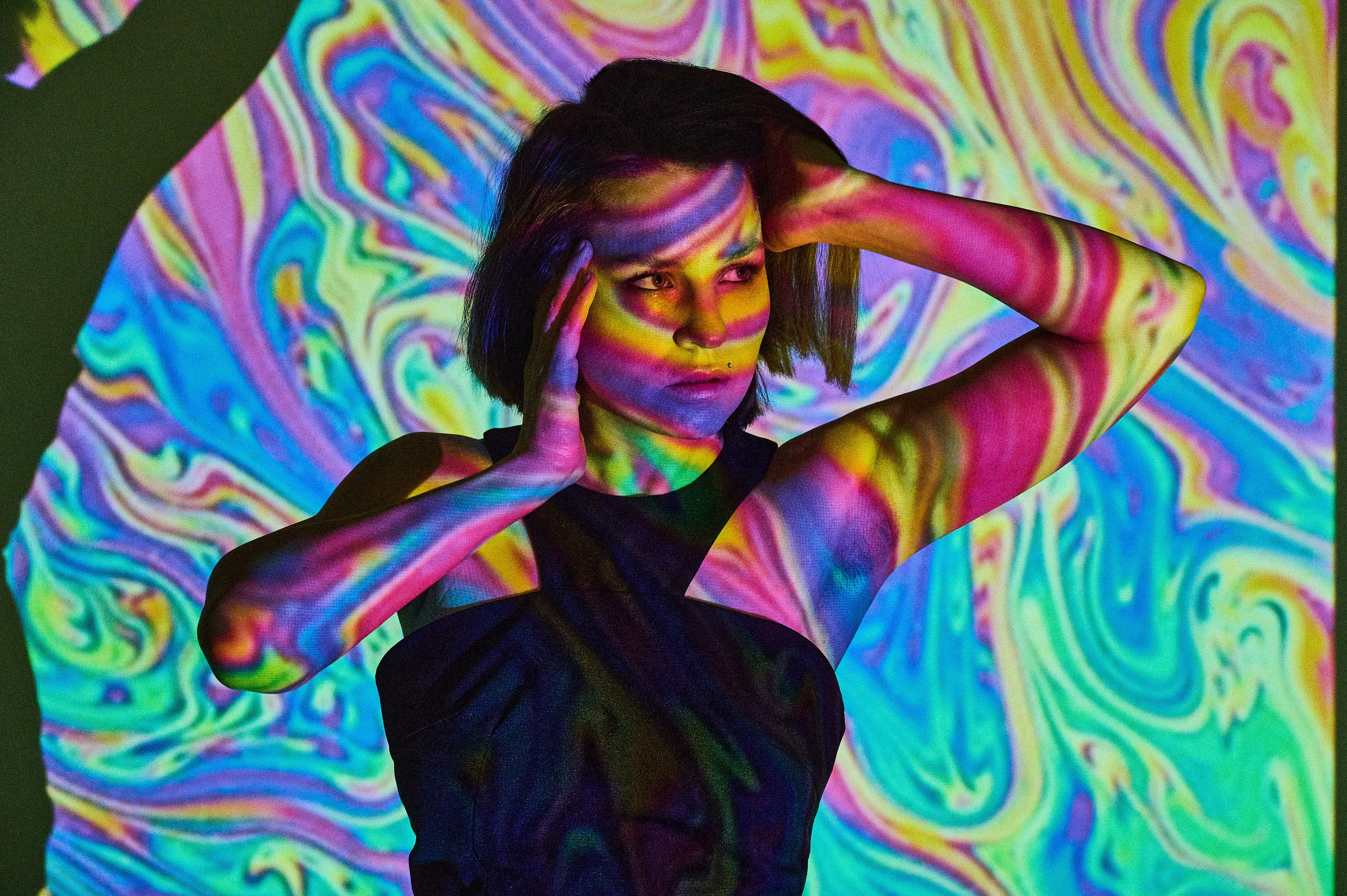 Фотосессия Ксении с проектором