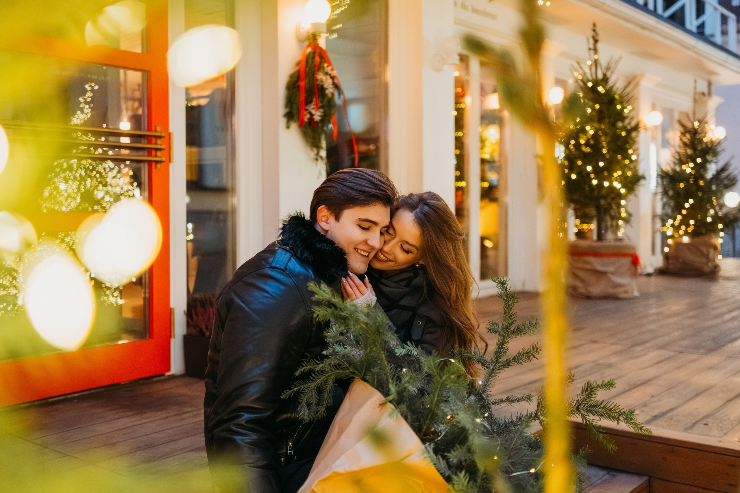 Аня и Даня: новогодняя прогулка. Семейный и детский фотограф в Санкт-Петербурге