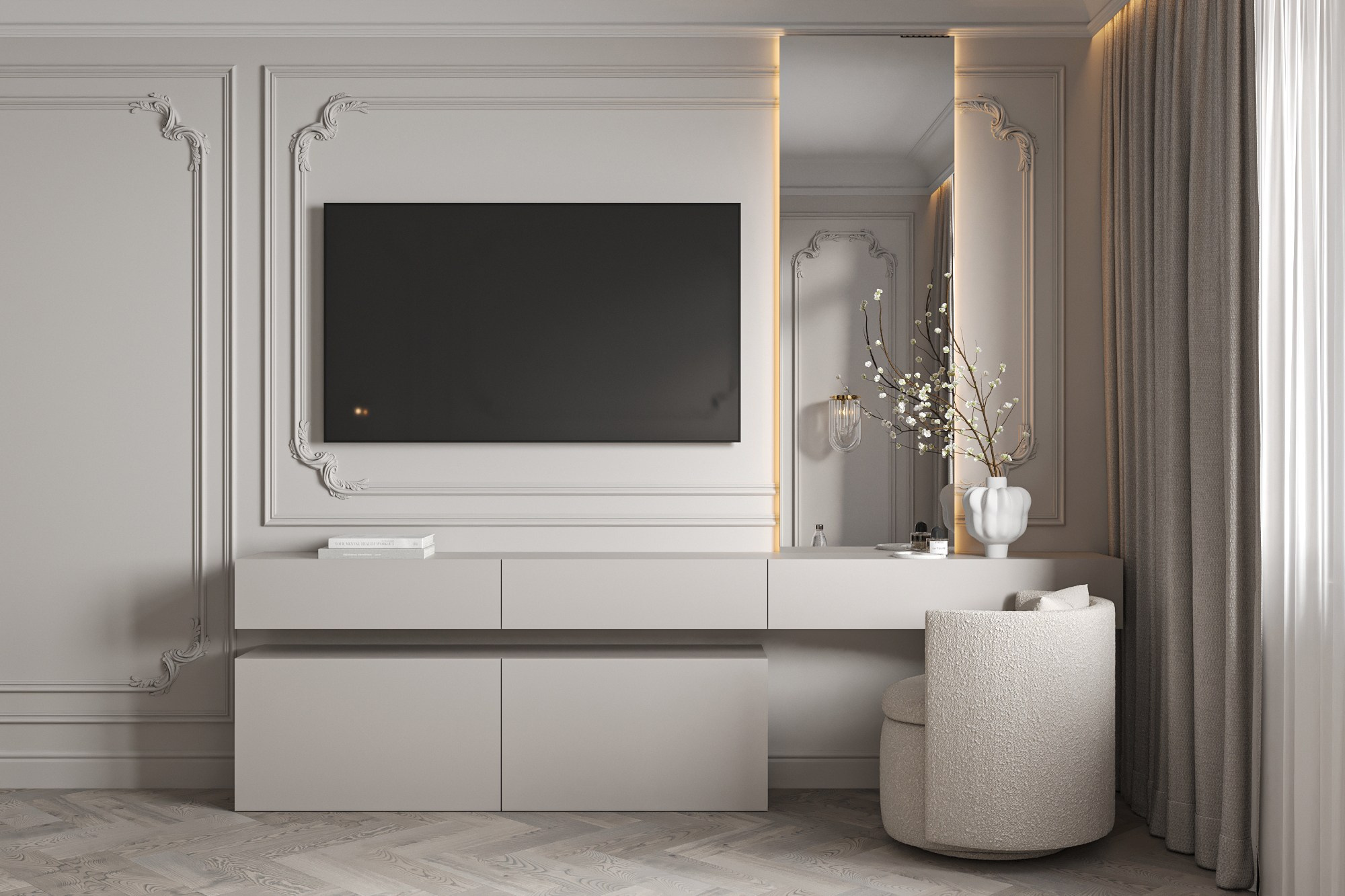 Спальня ЖК «Дворянский». 3D визуализация интерьера Надежда Соколова