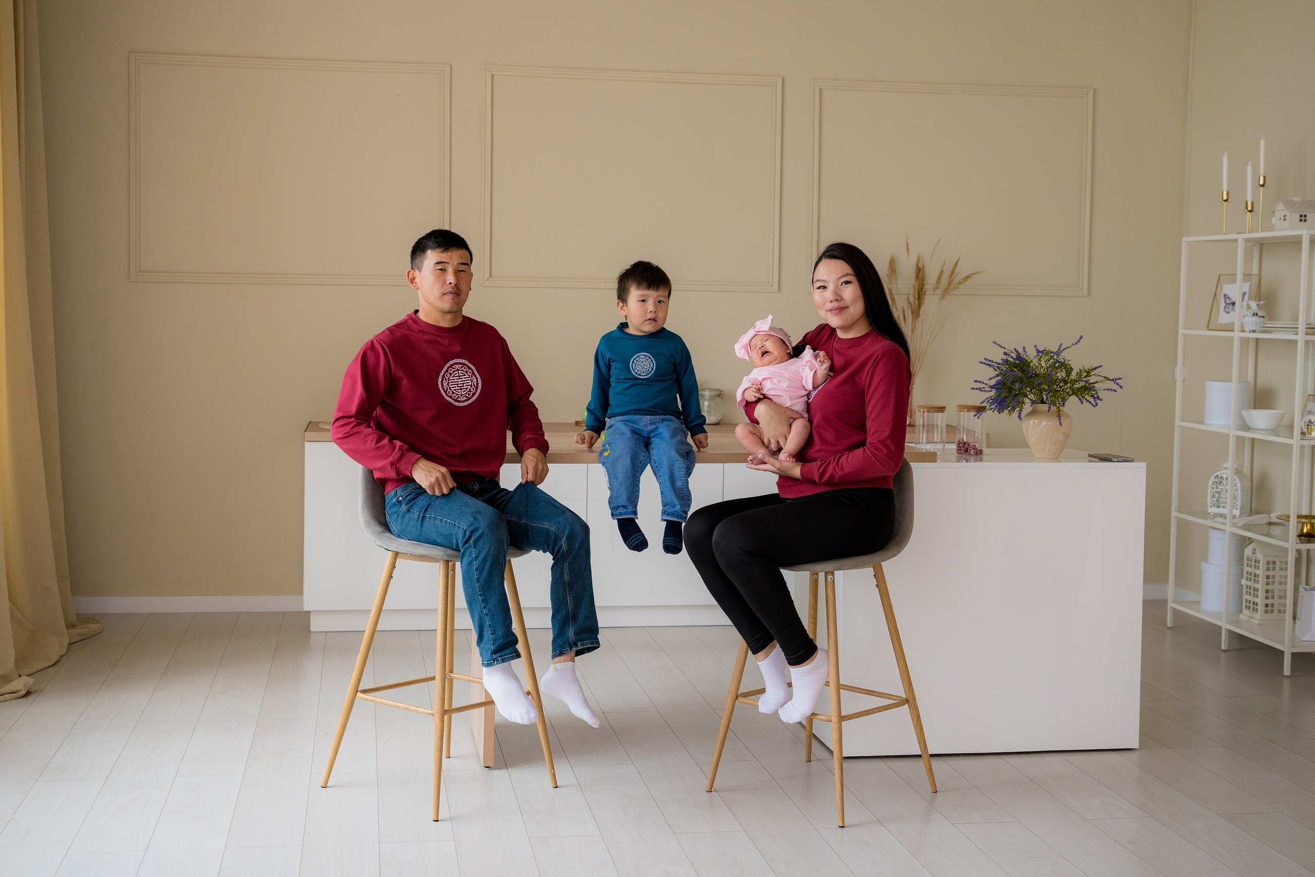 Комплекты Family look. Фотостудия Малина в городе Улан-Удэ. Фотограф Ирина Жарникова