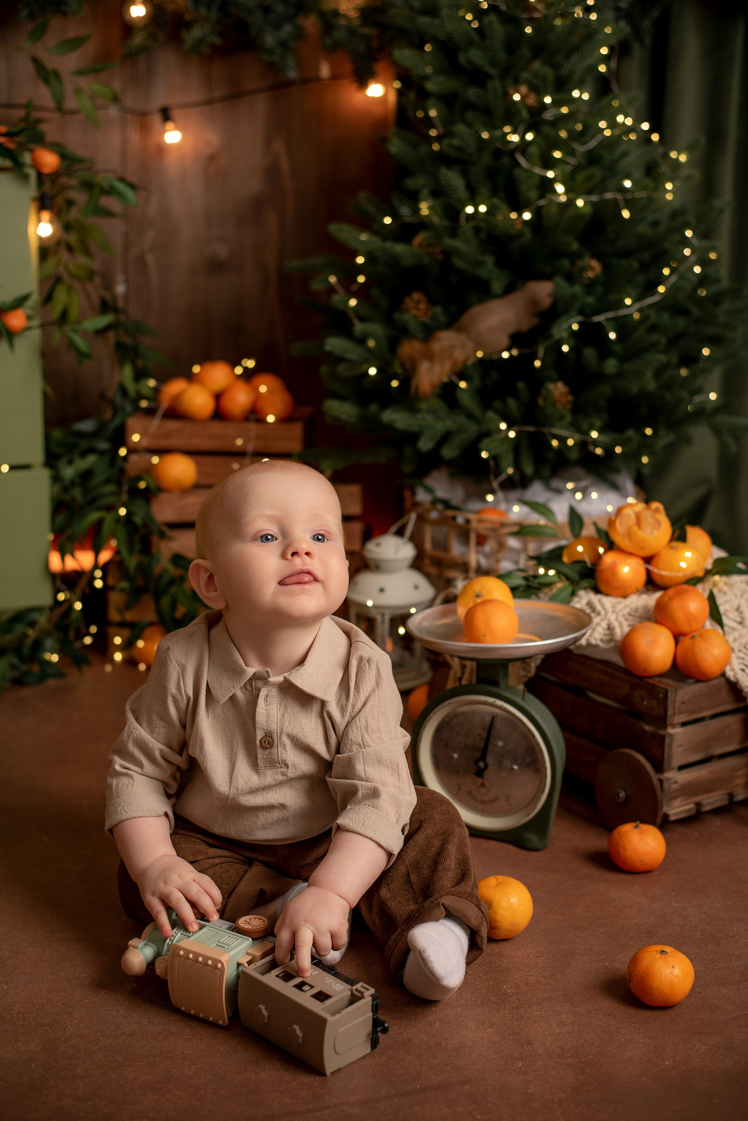 Лёвушка — мандаринки 2025-2026. Семейный и детский фотограф Наталья Горда