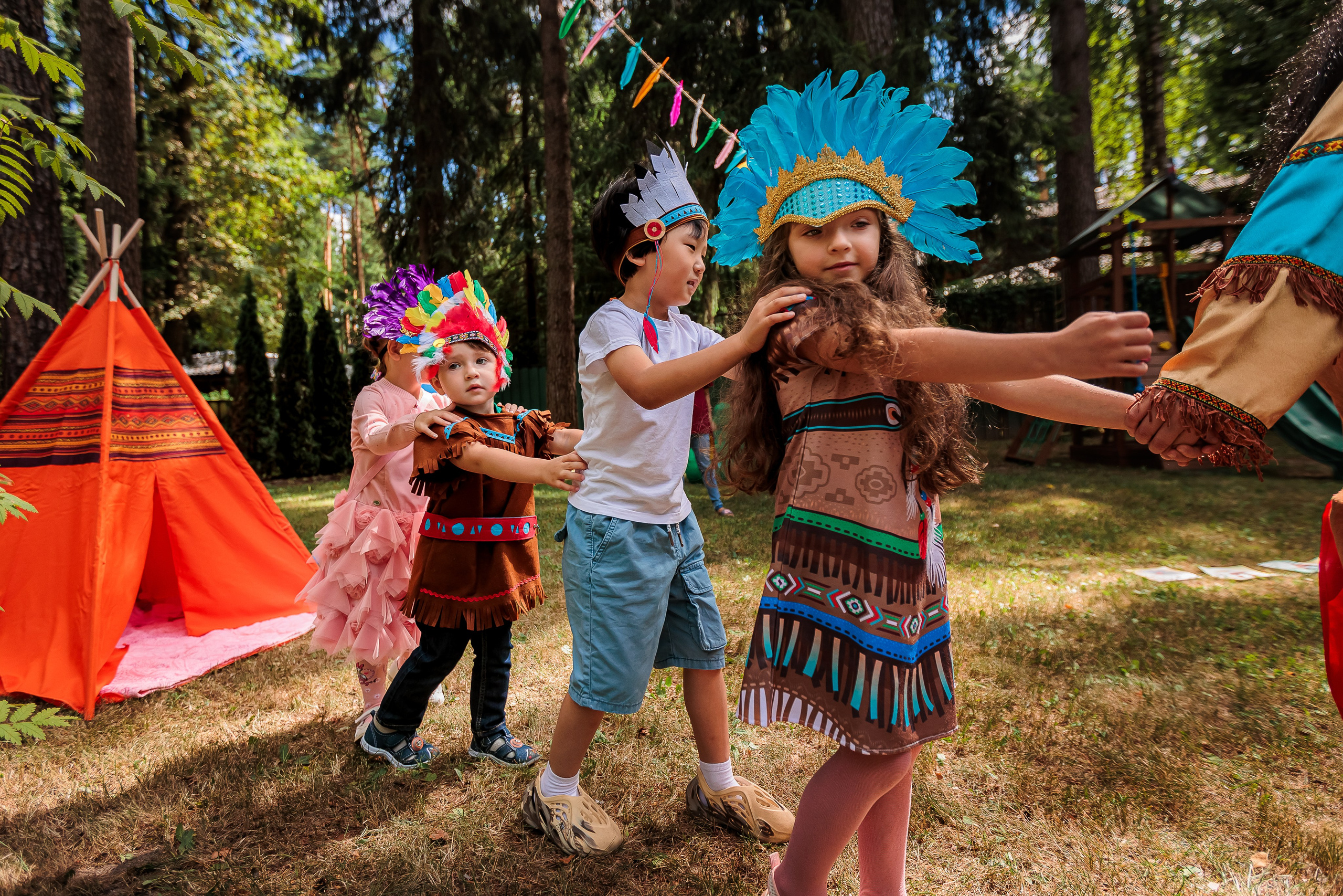 День рождения Леона «Индейцы». Семейный и детский фотограф Комина Елена, Власиха, Одинцово