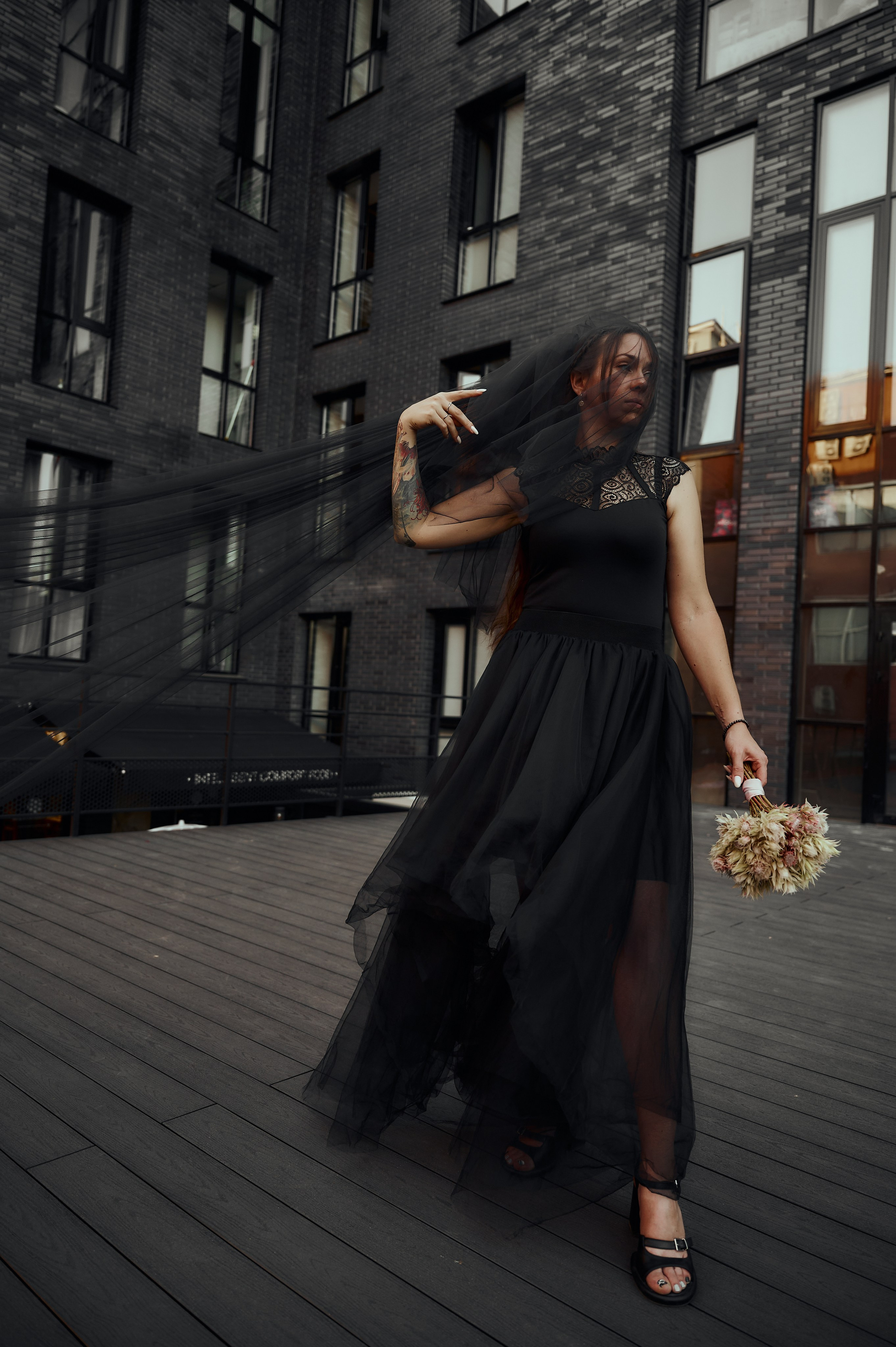 Свадебная фотосессия в Туле в черном. Свадебный фотограф в Туле Никита Беляев