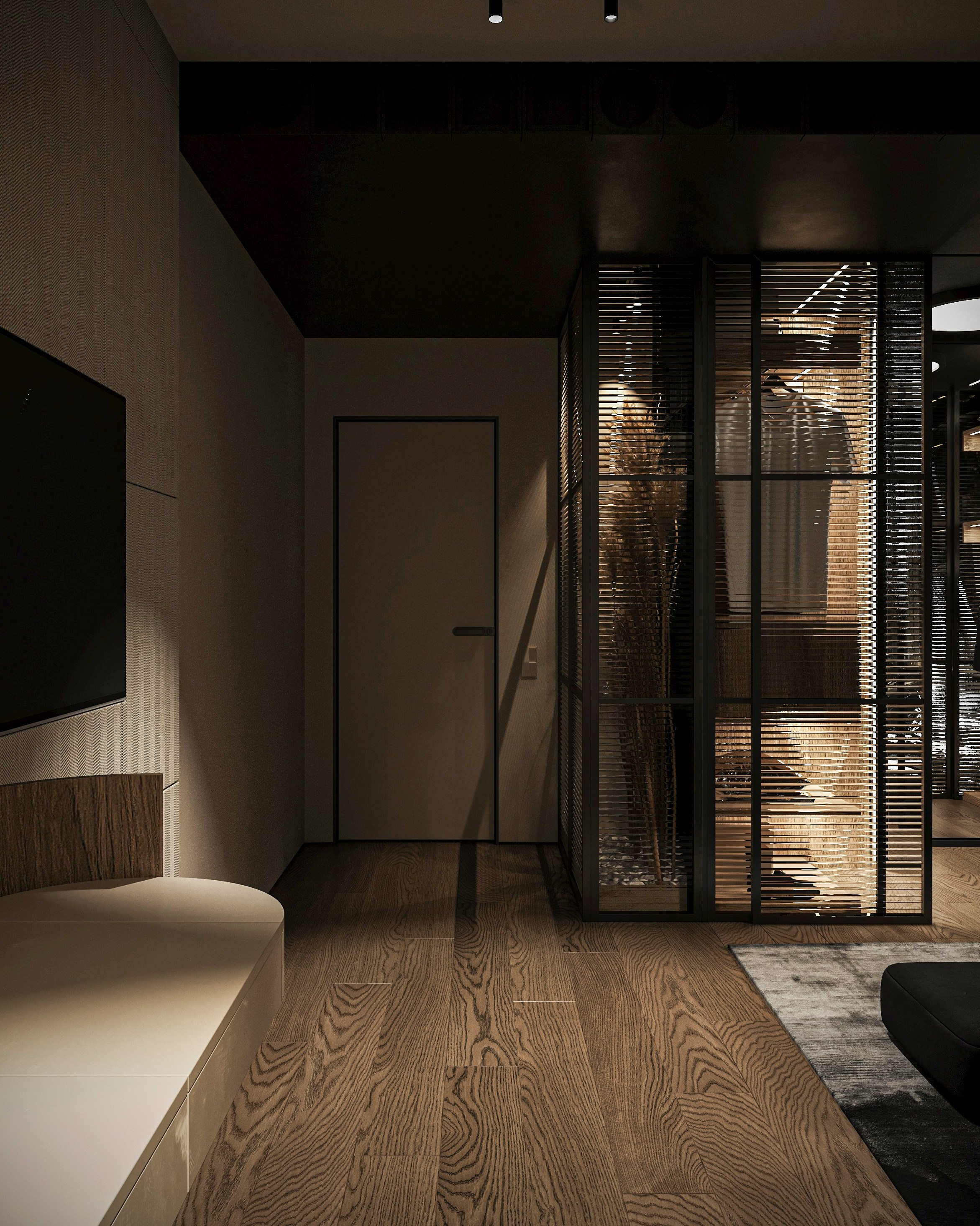 Черная спальня, Концептуальный проект. Дизайн интерьера и экстерьера в Санкт-Петербурге Яна Емельянова