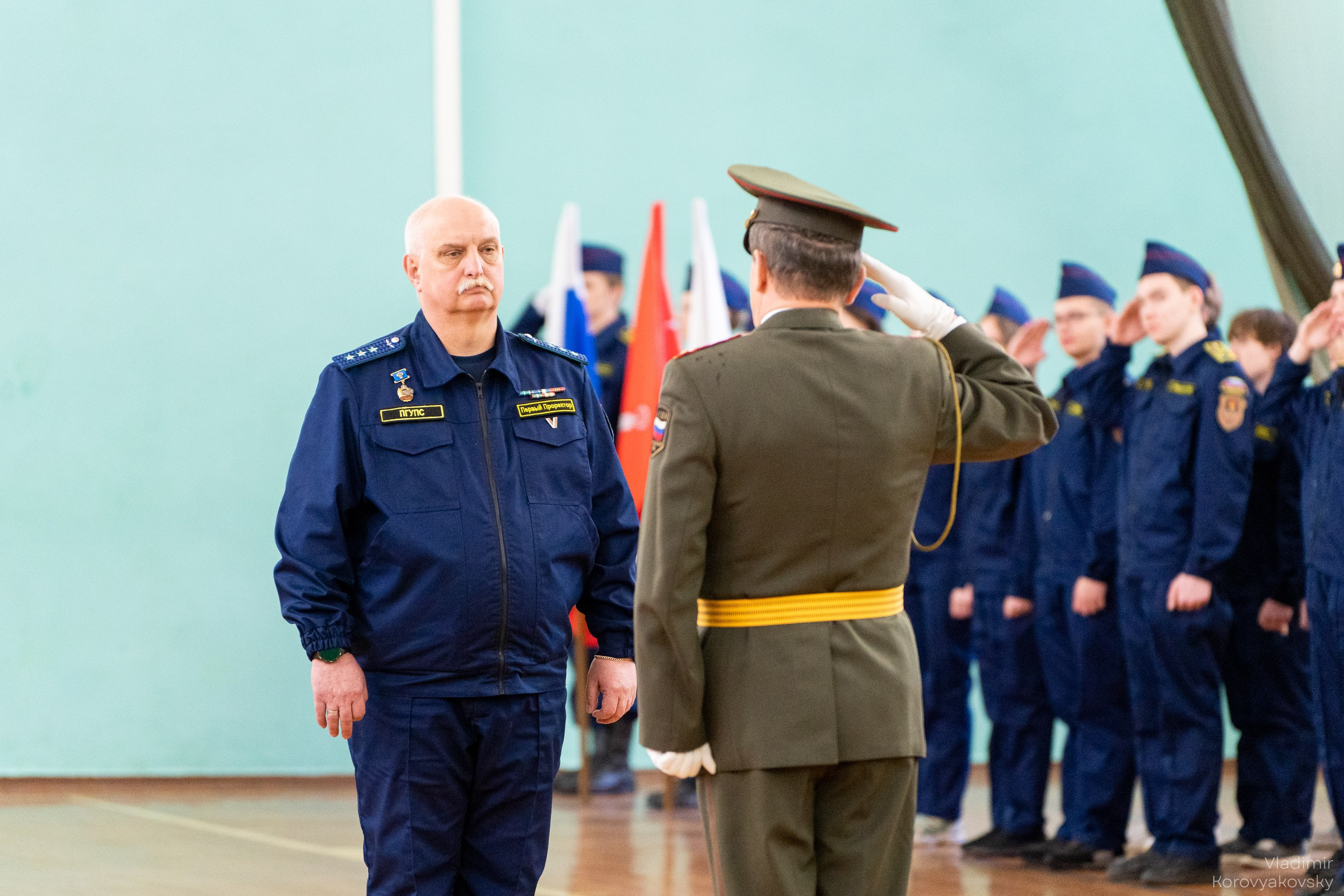 Торжественное закрытие курса военной подготовки. Фотограф Владимир Коровяковский
