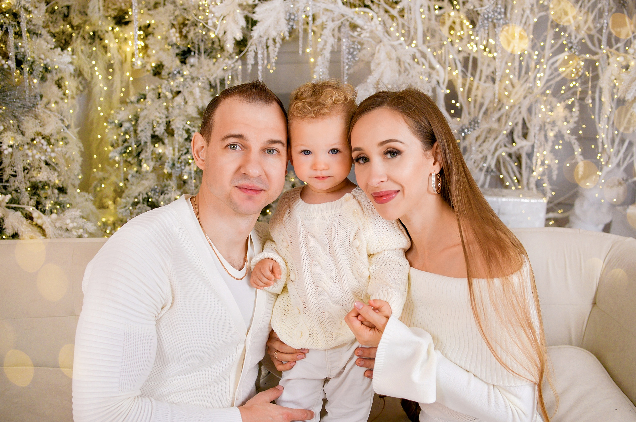 Новогодняя семейная фотосессия в Краснодаре 2023-2024. Фотограф новорожденных Краснодар Малышенко Надежда