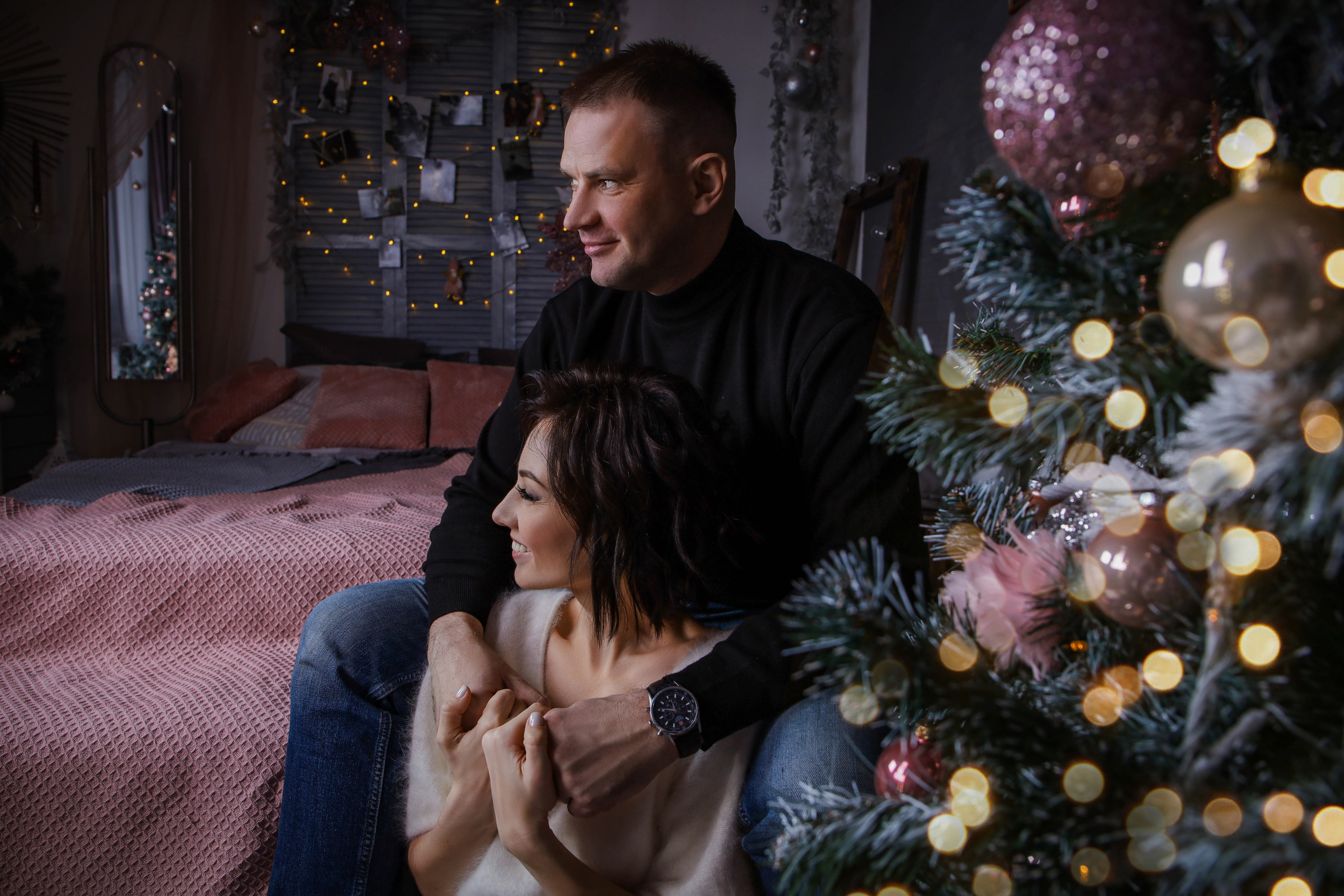 Инна с семьей. Новогодняя 2022