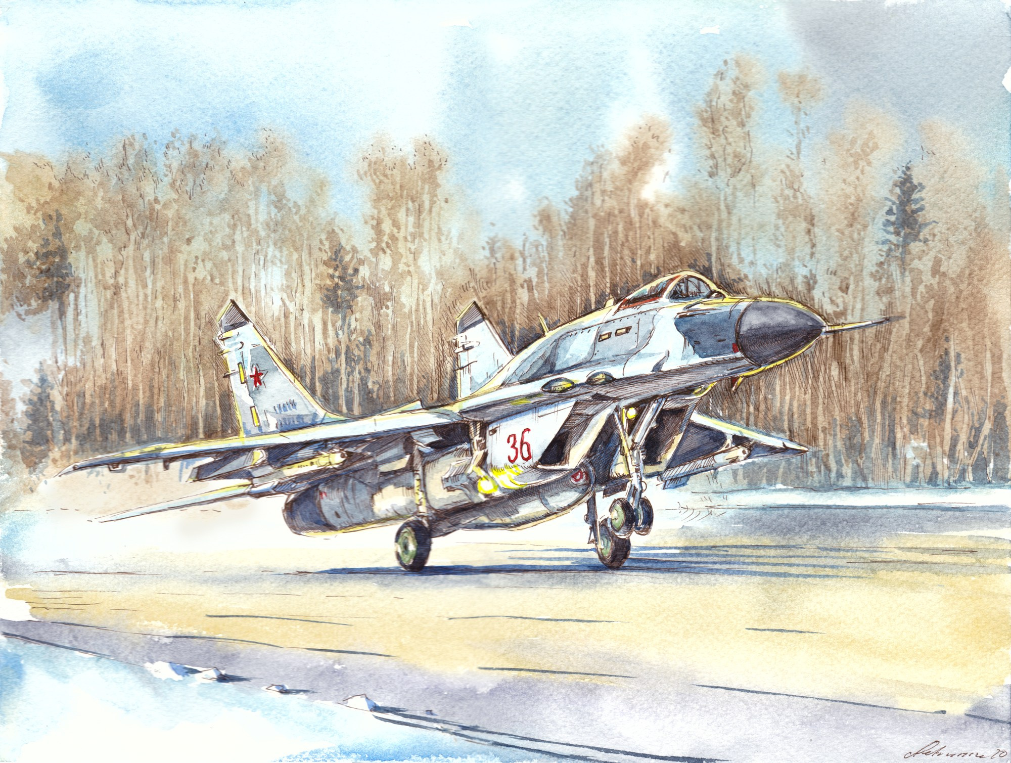 Авиация. Художник Александр Петрунин