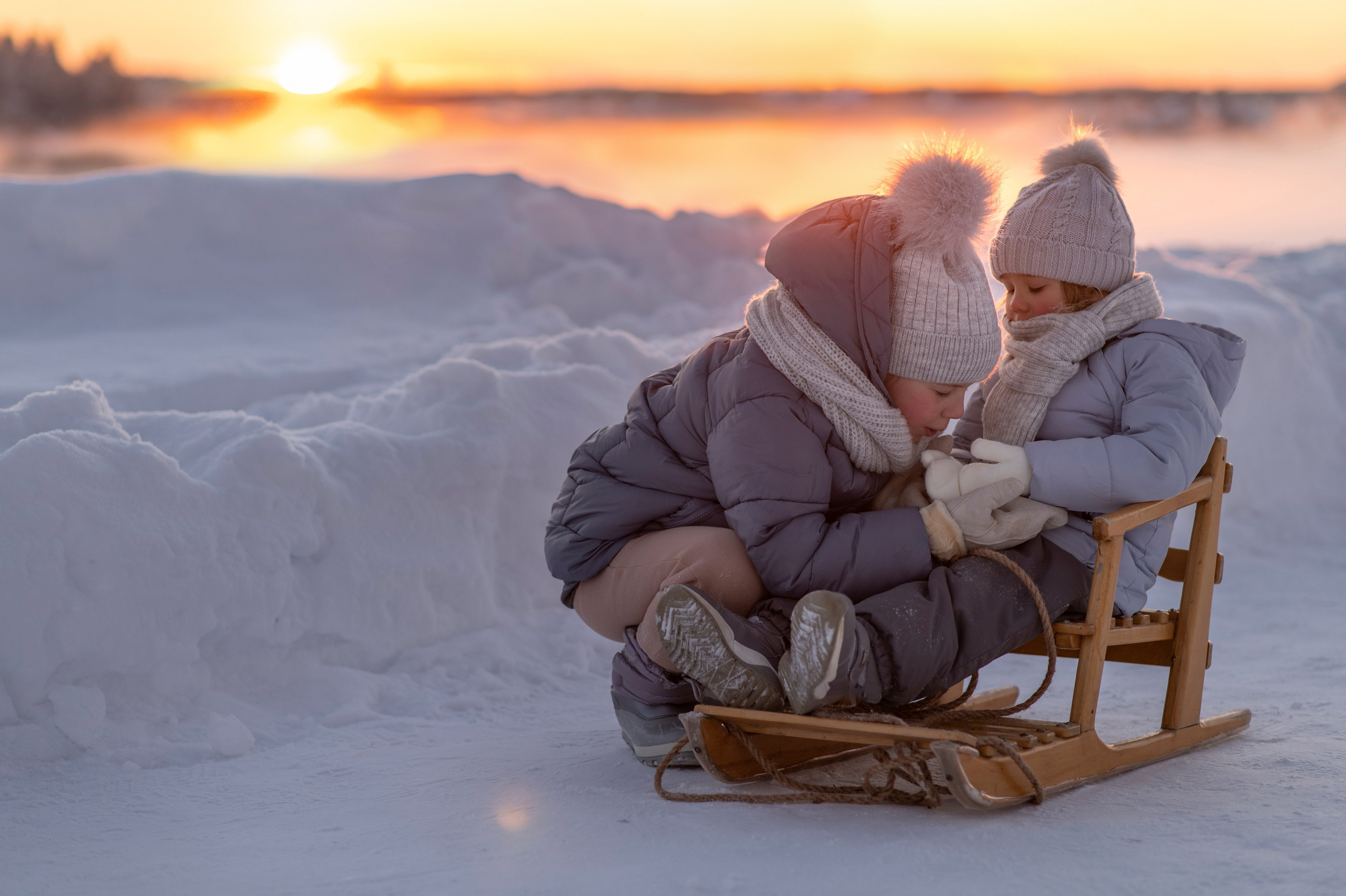 Новогодние/зимние семейные съёмки в городе и на природе. Семейный и детский фотограф в Москве Анна Оськина