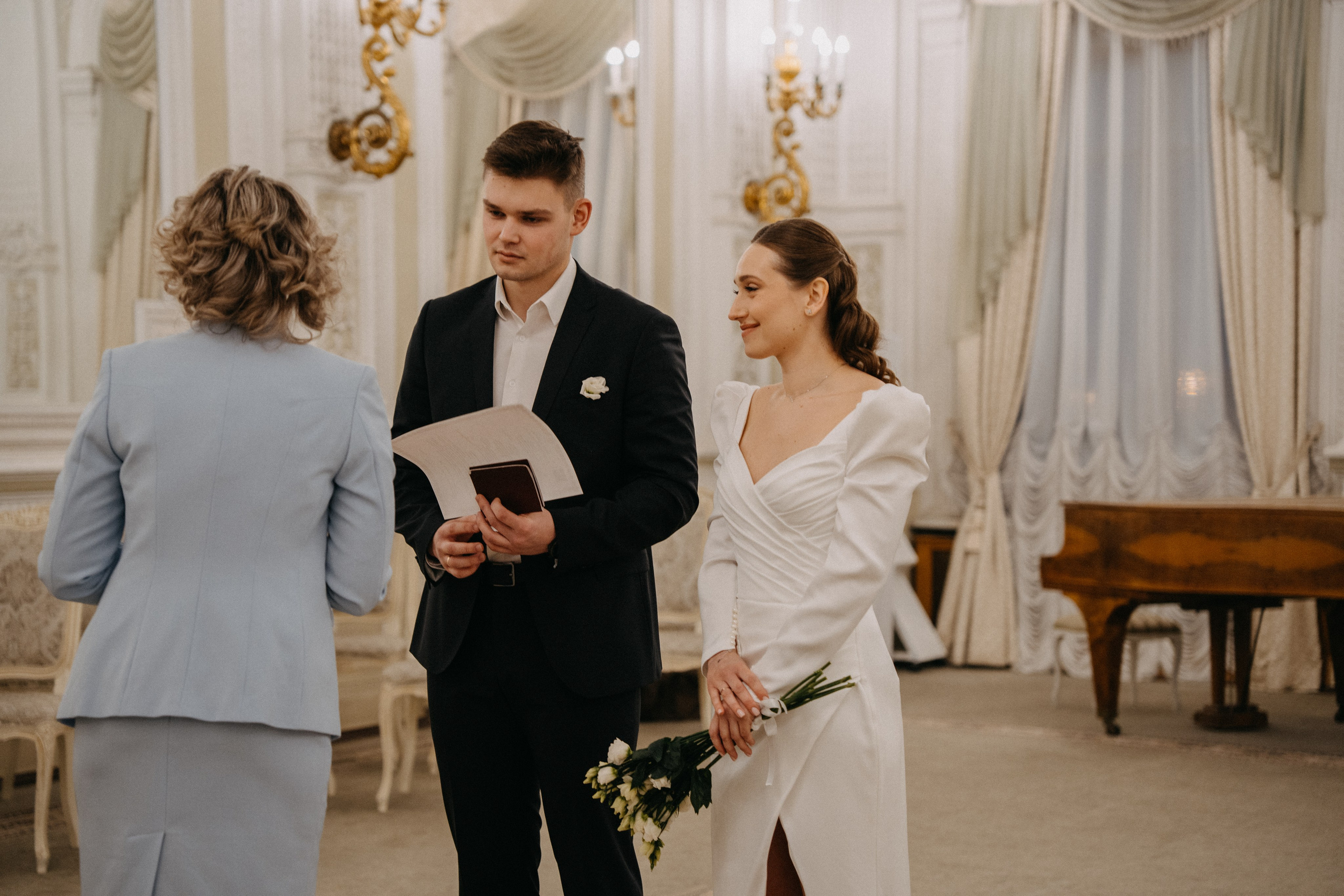 Свадебная фотосессия в Санкт-Петербурге. Федосова Елизавета - свадебный фотограф СПб. Фотосессия Дворец Бракосочетания №1