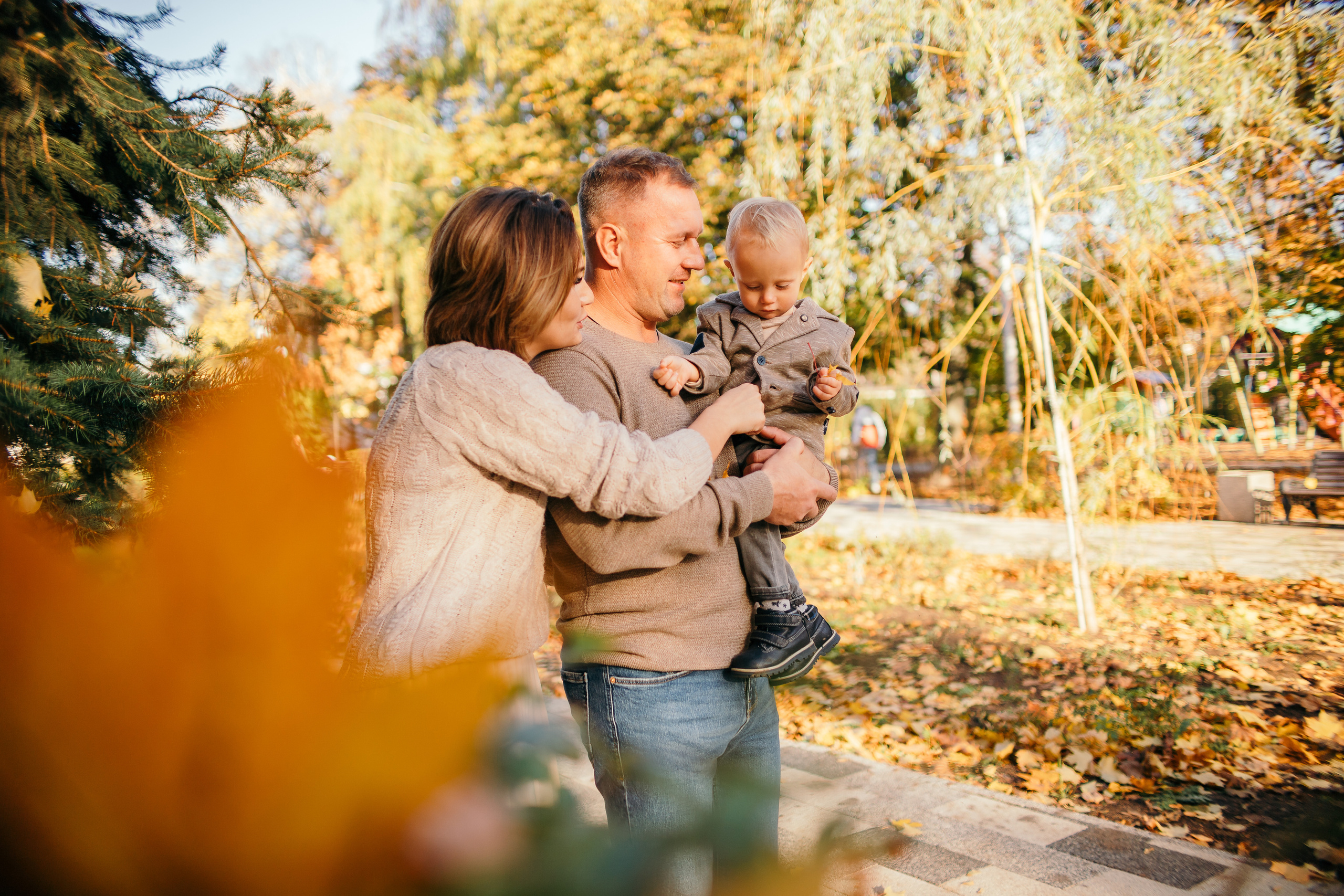 Осенняя прогулка Насти, Ромы и Саши. Семейный фотограф в Рязани Харламова Влада