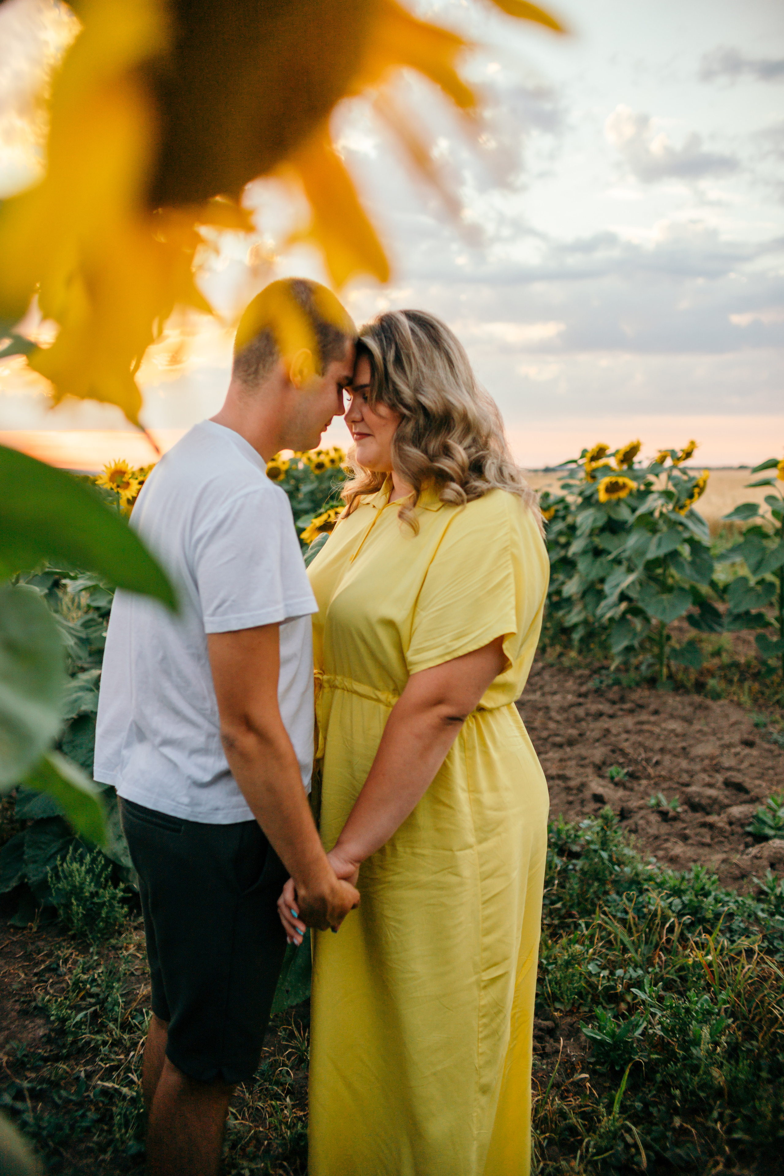 Настя и Саша в подсолнухах. Семейный фотограф в Рязани Харламова Влада