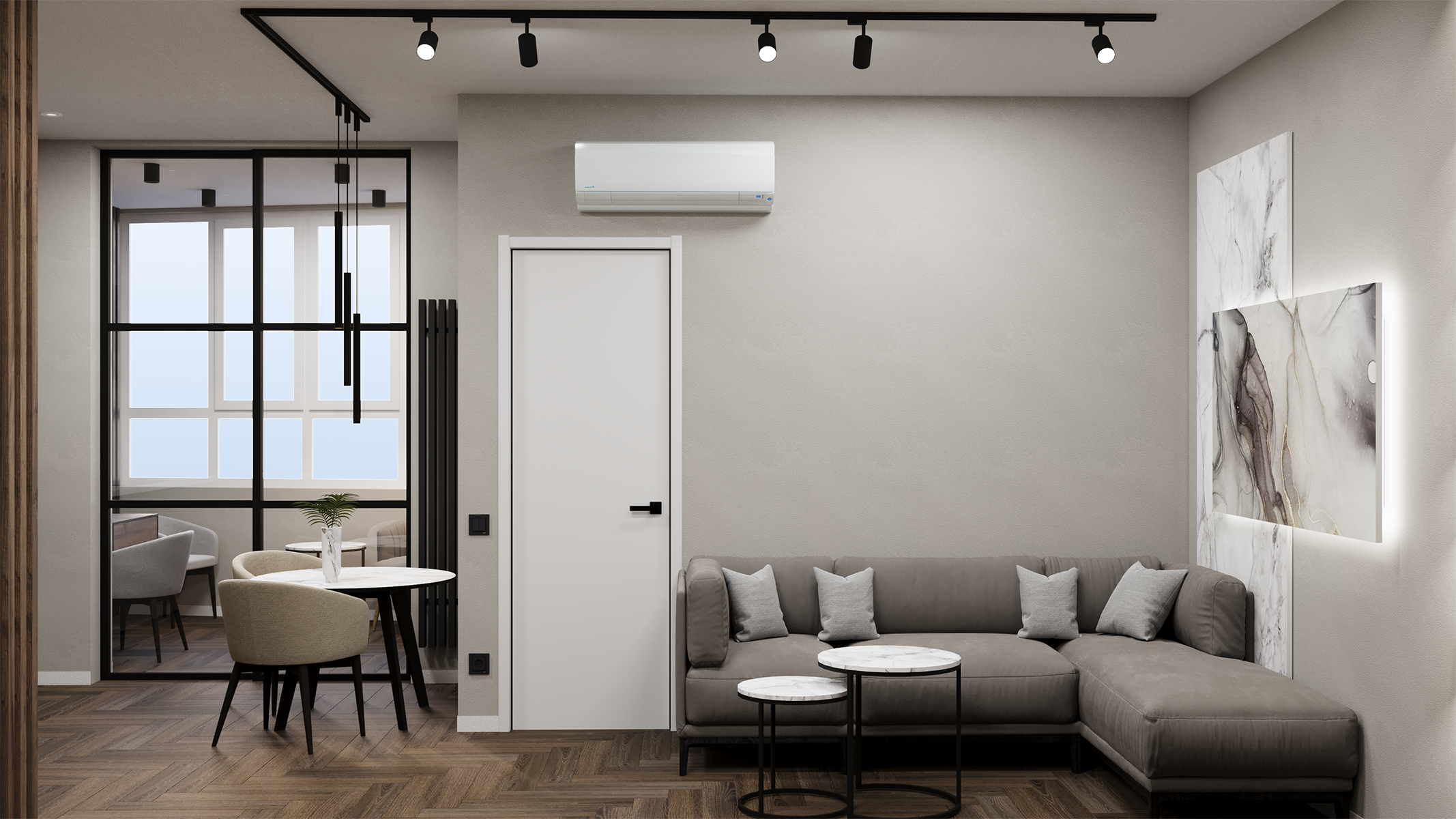 Интерьер для сдачи в аренду: прочные материалы, нейтральная палитра и продуманная функциональность. Мастерская Добрых Интерьеров Александра и Аллы Добряк