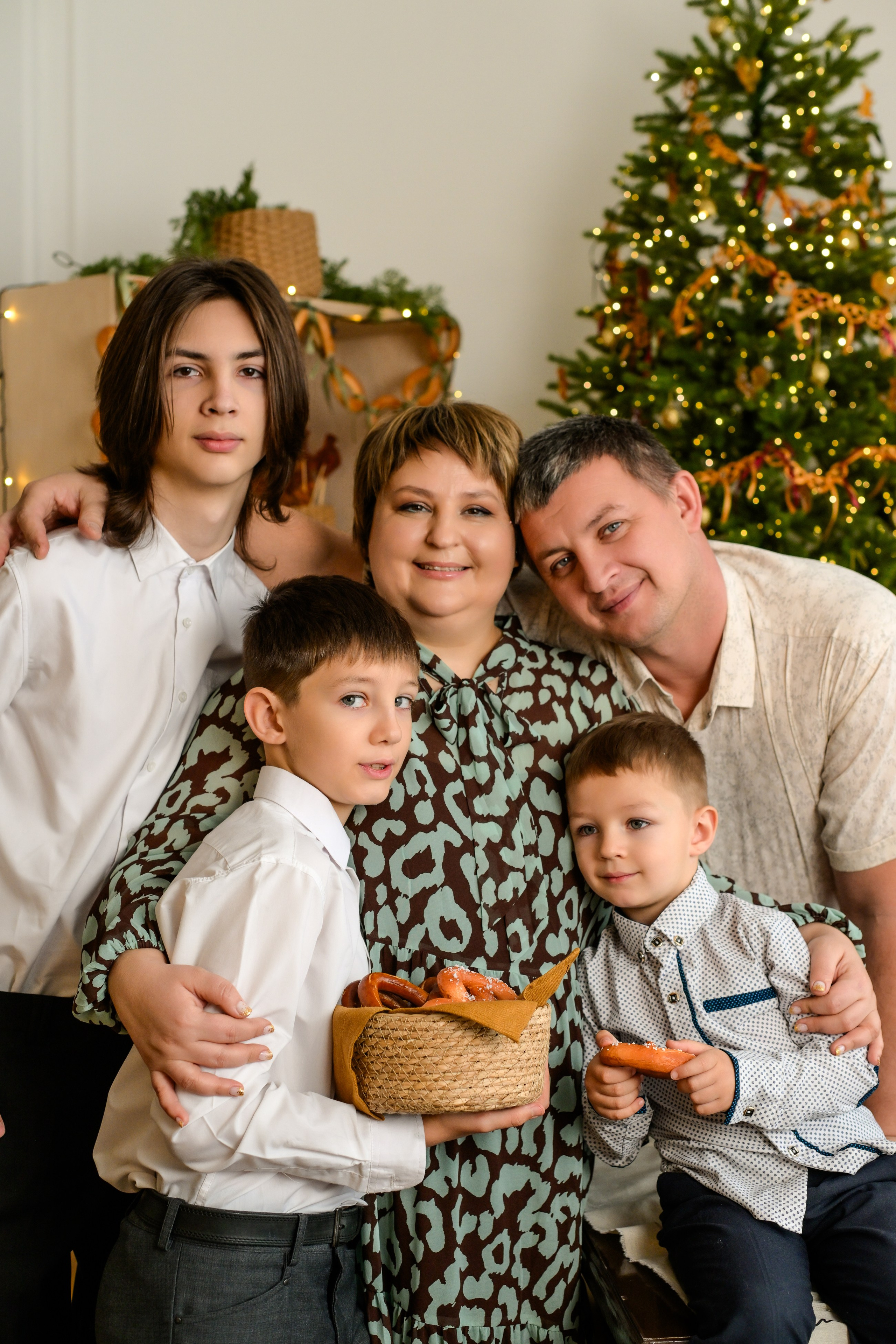 Семья Ольги новогодняя съемка
